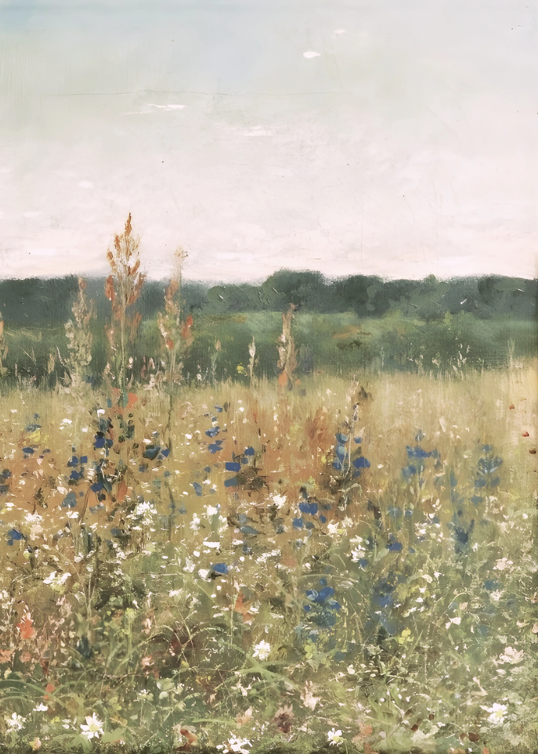 Wildflowers at the Edge of a Field