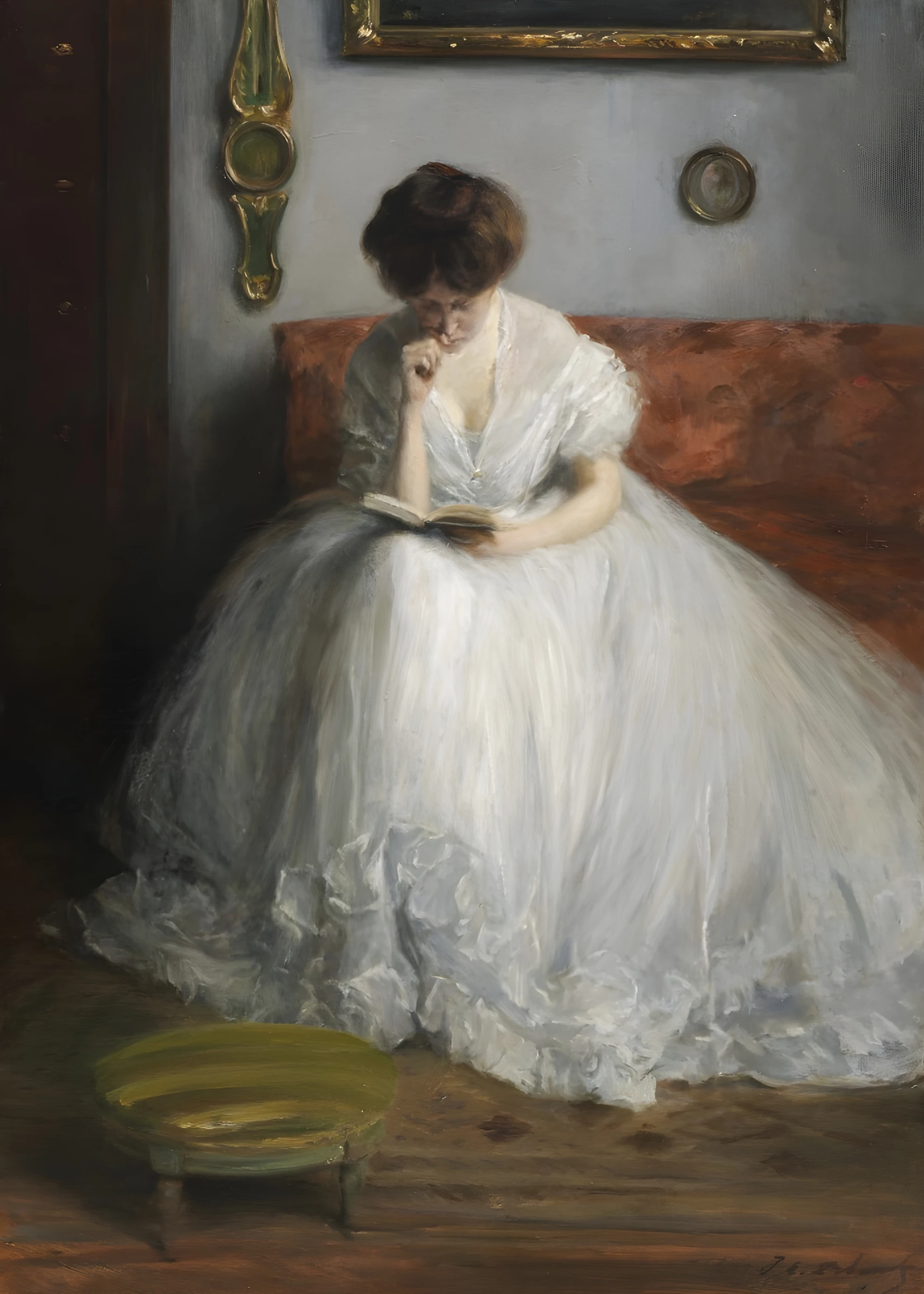Seated Woman in a White Dress