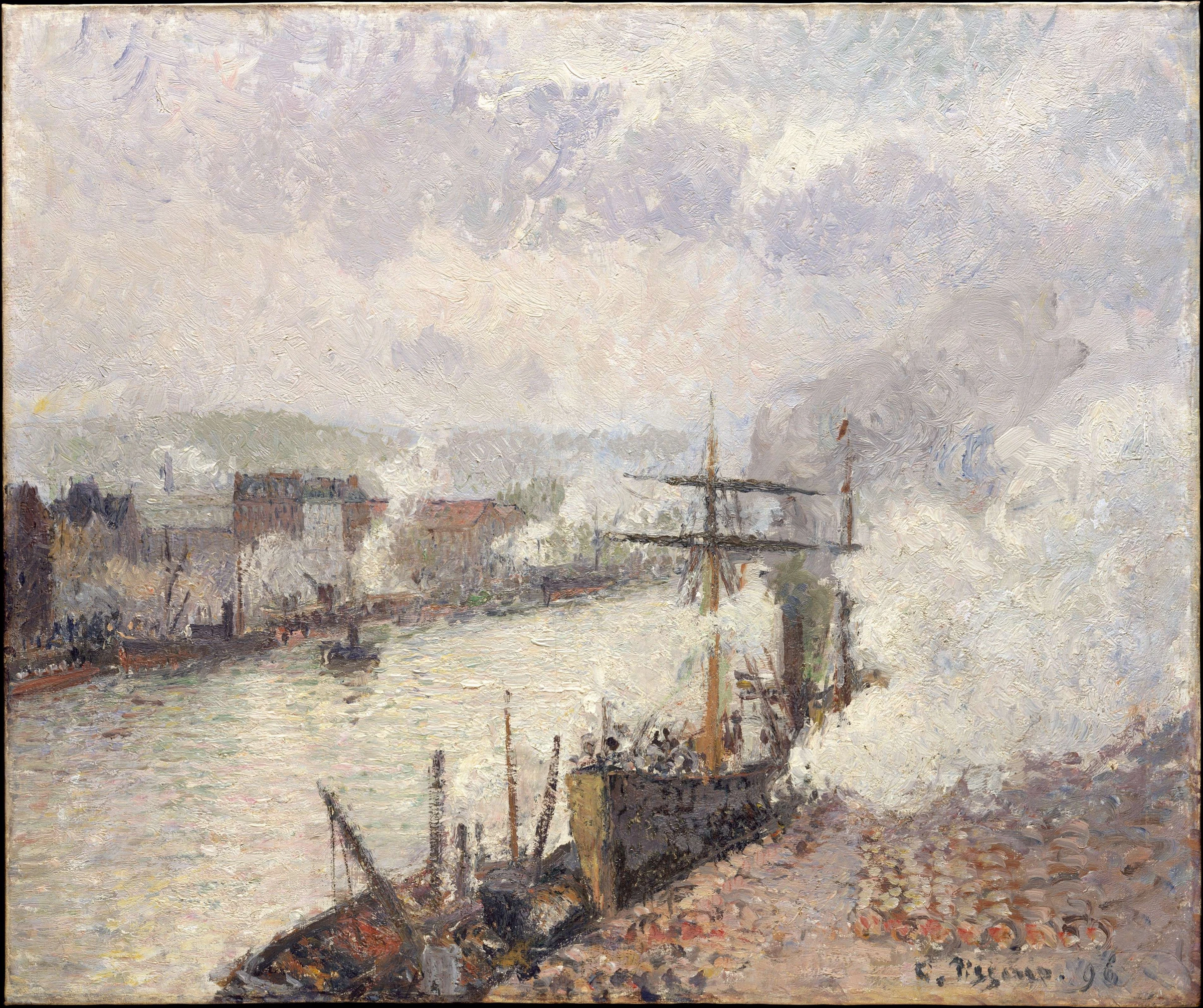 Steamboats in the Port of Rouen, 1896