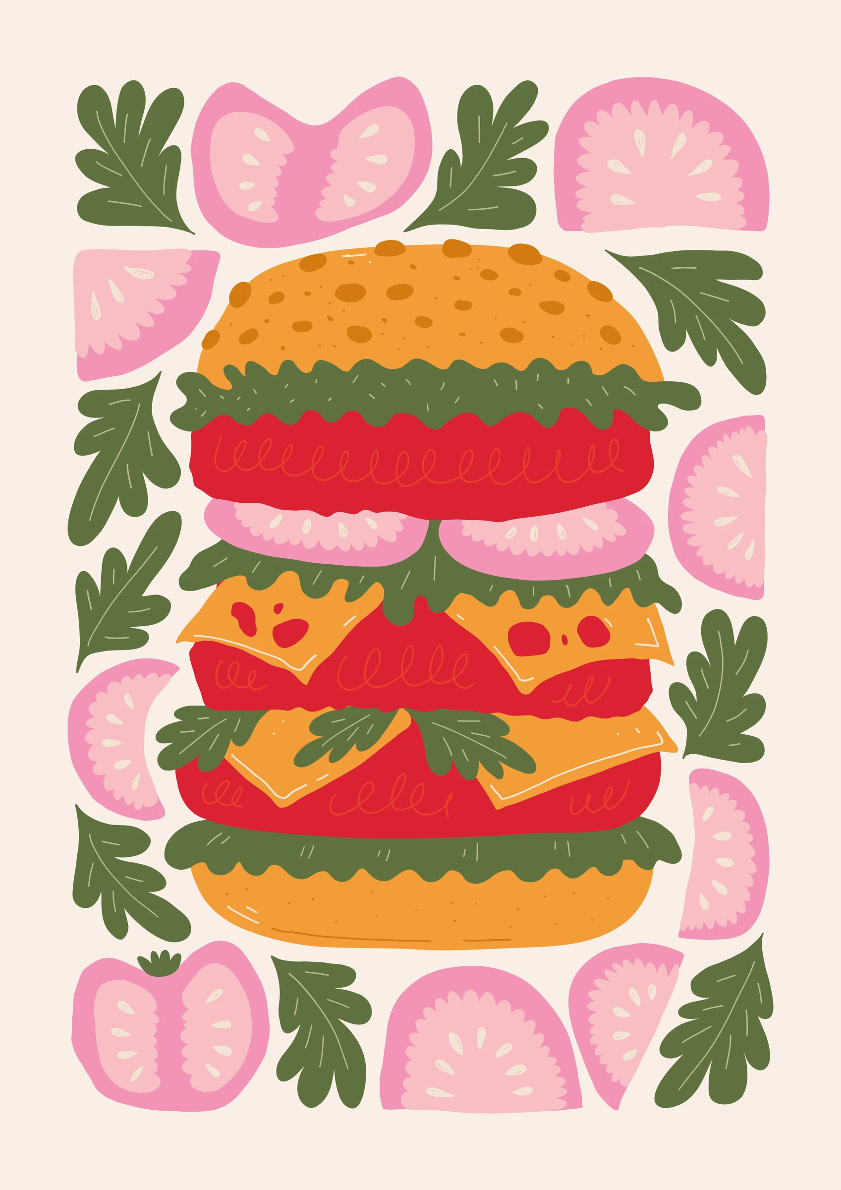 Stacked Burger Pattern