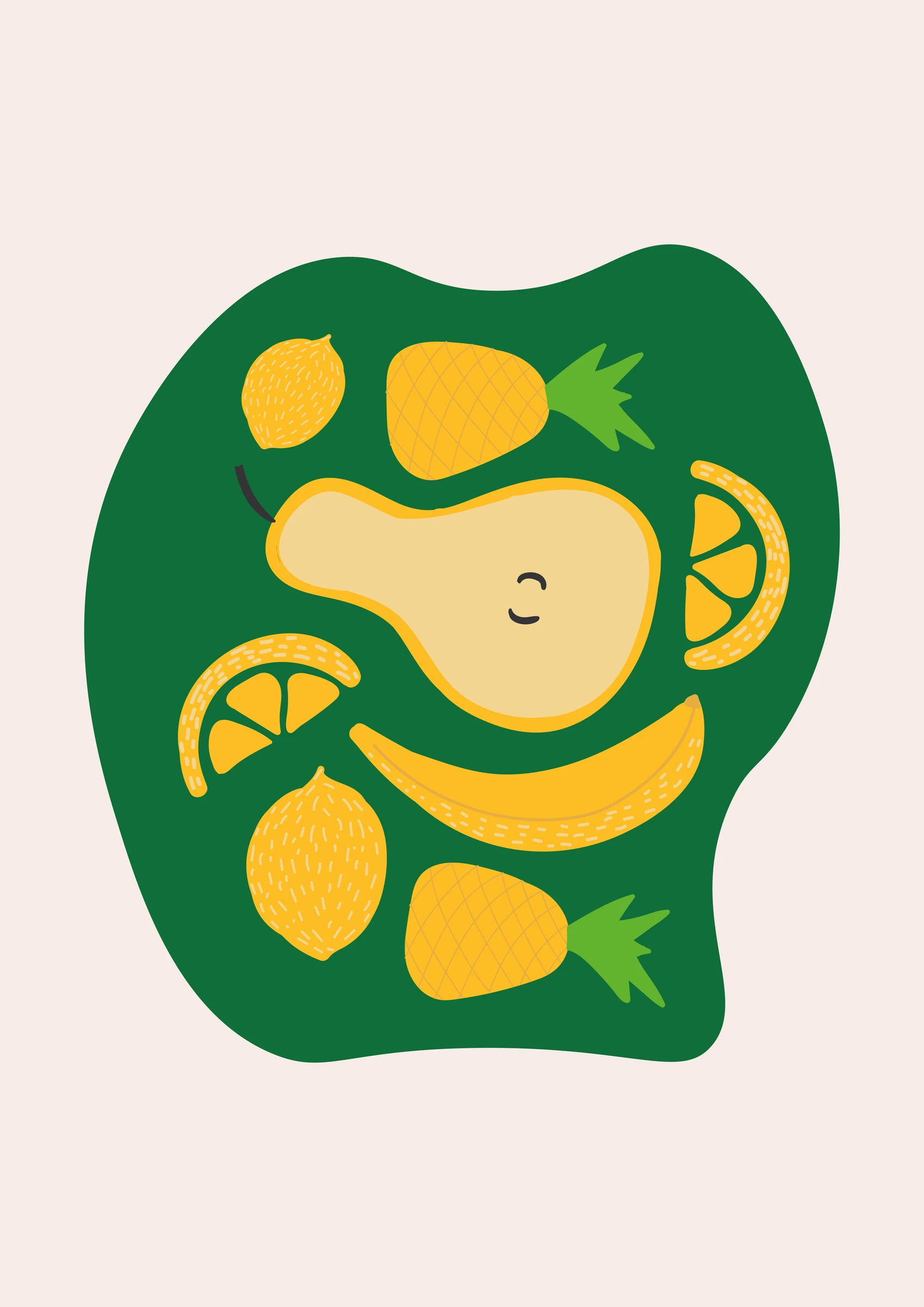 Yellow Fruit on a Green Field