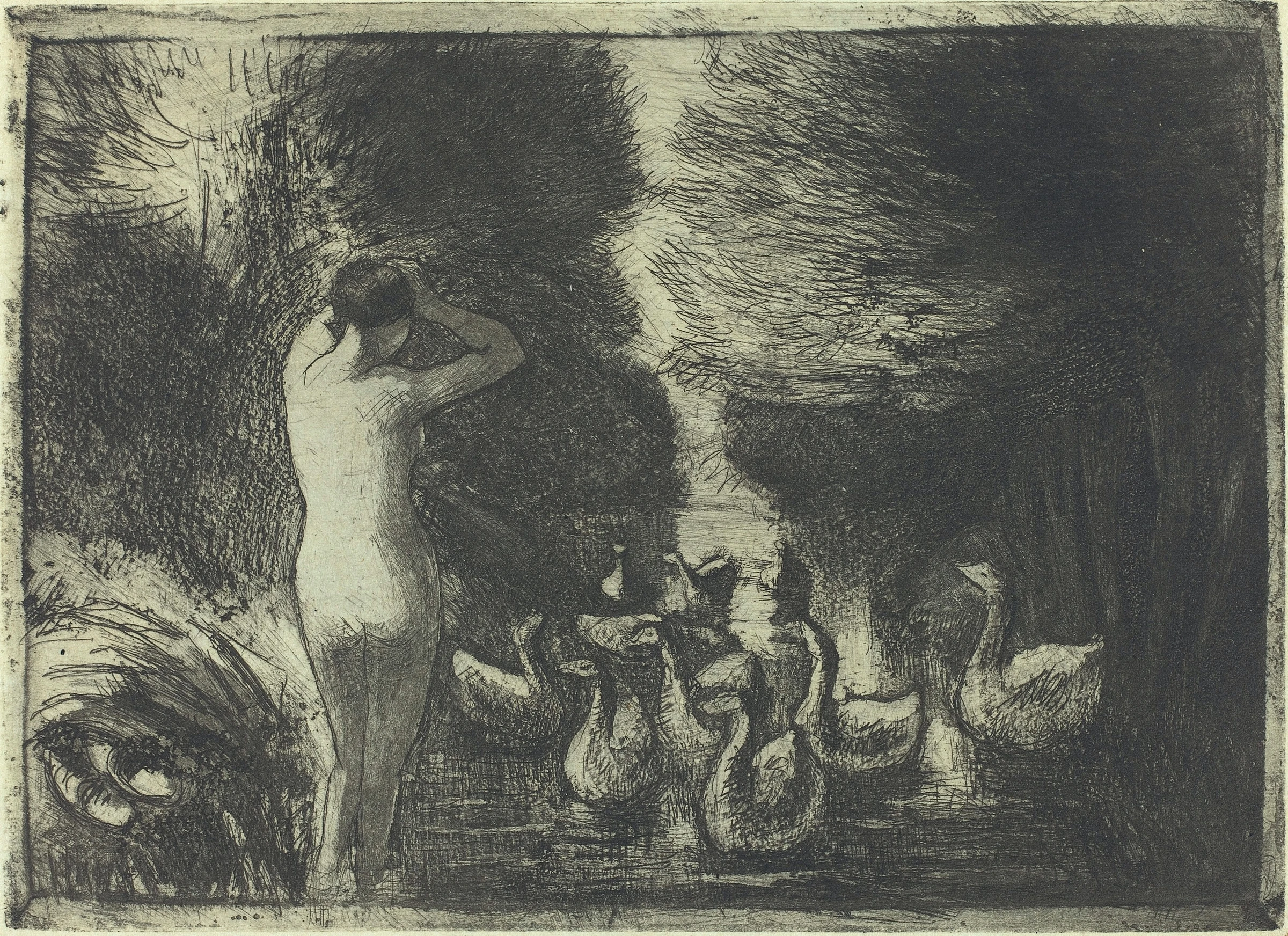The Bather and the Geese, 1895