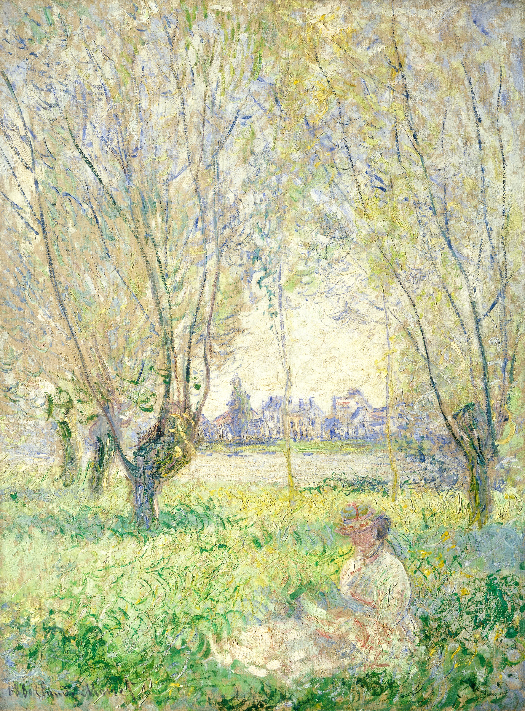 Woman Seated under the Willows (1880) by Claude Monet
