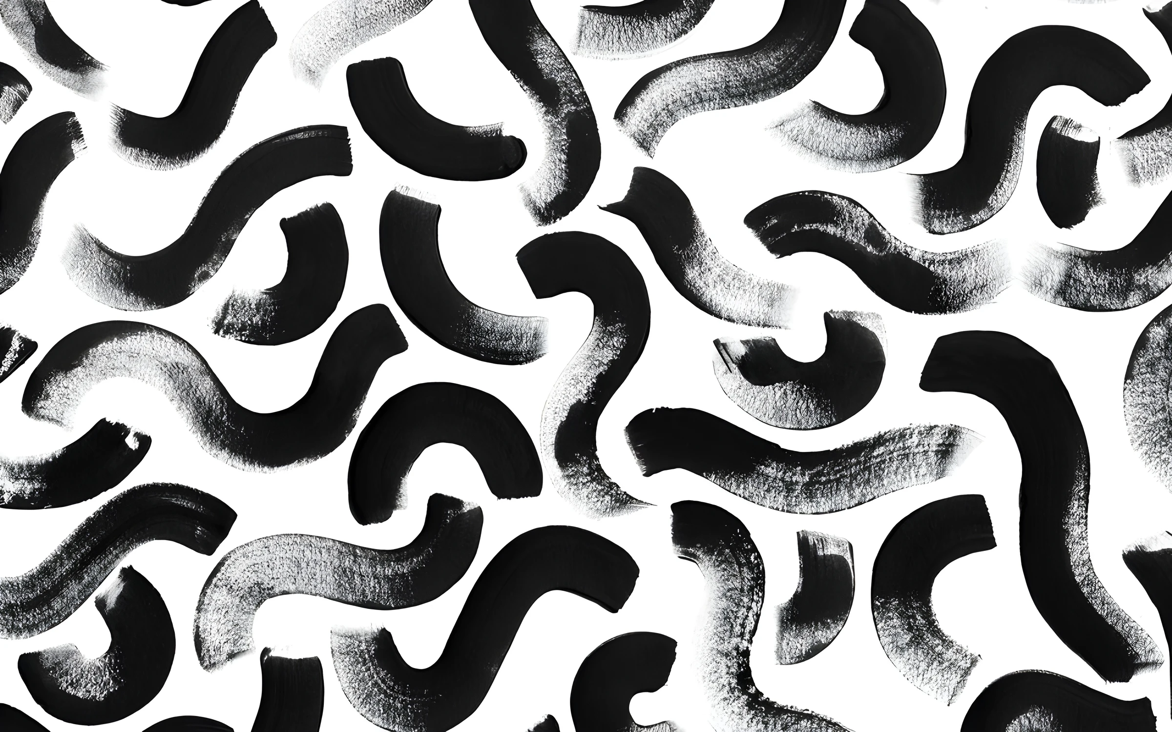 Rounded Interlocking Black Marks