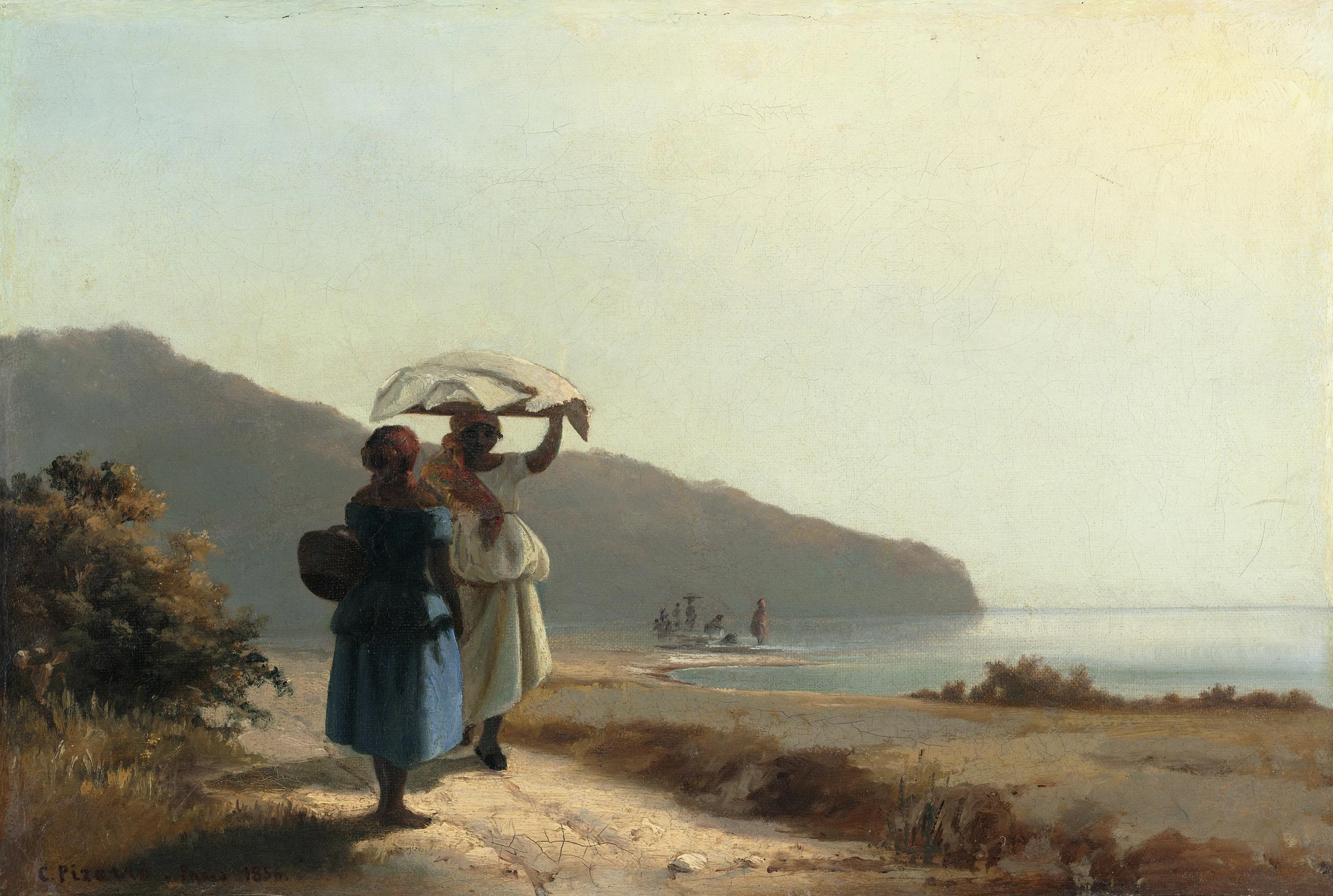 Two Women Chatting by the Sea, St. Thomas, 1856