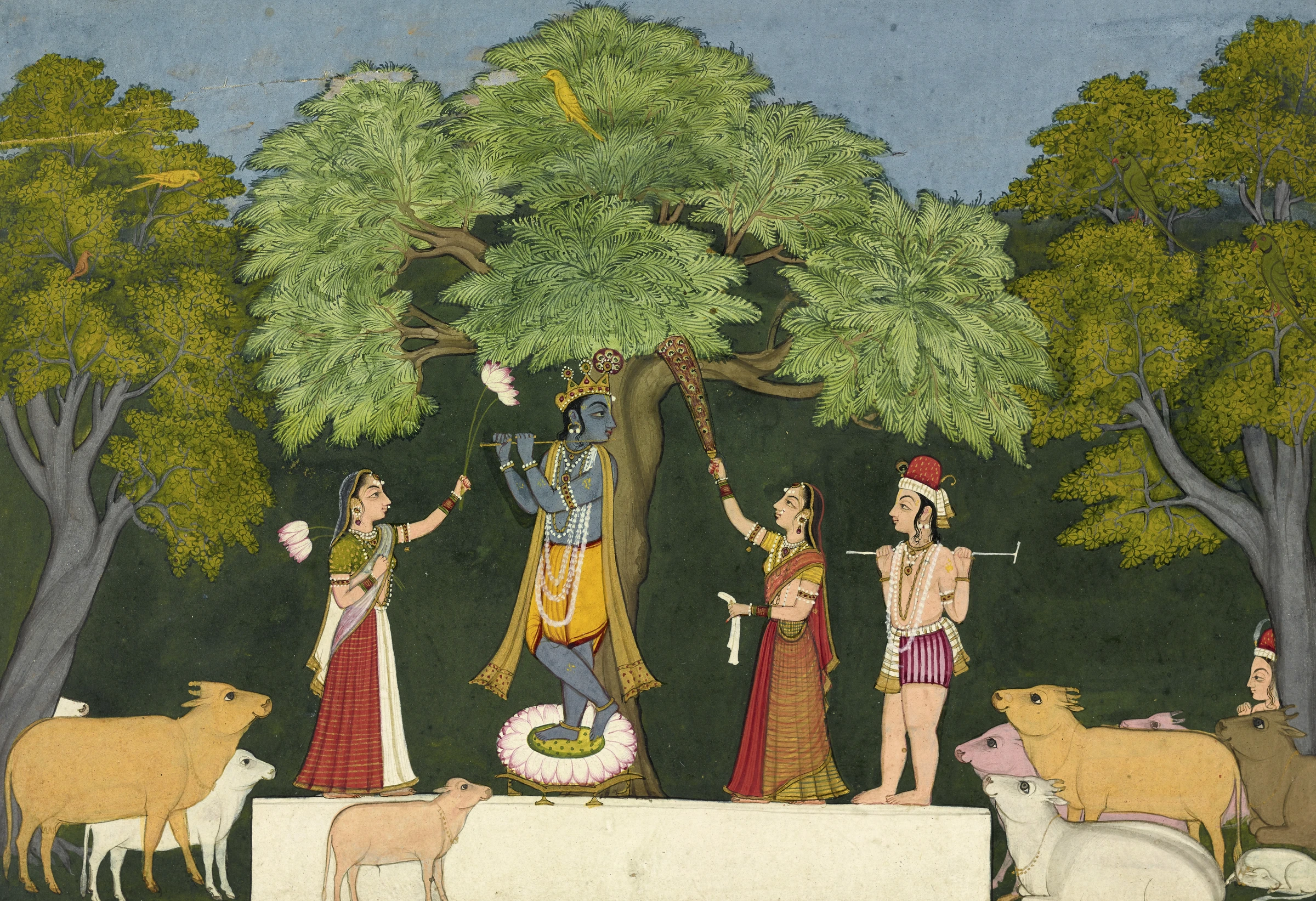 Krishna entertains his companions