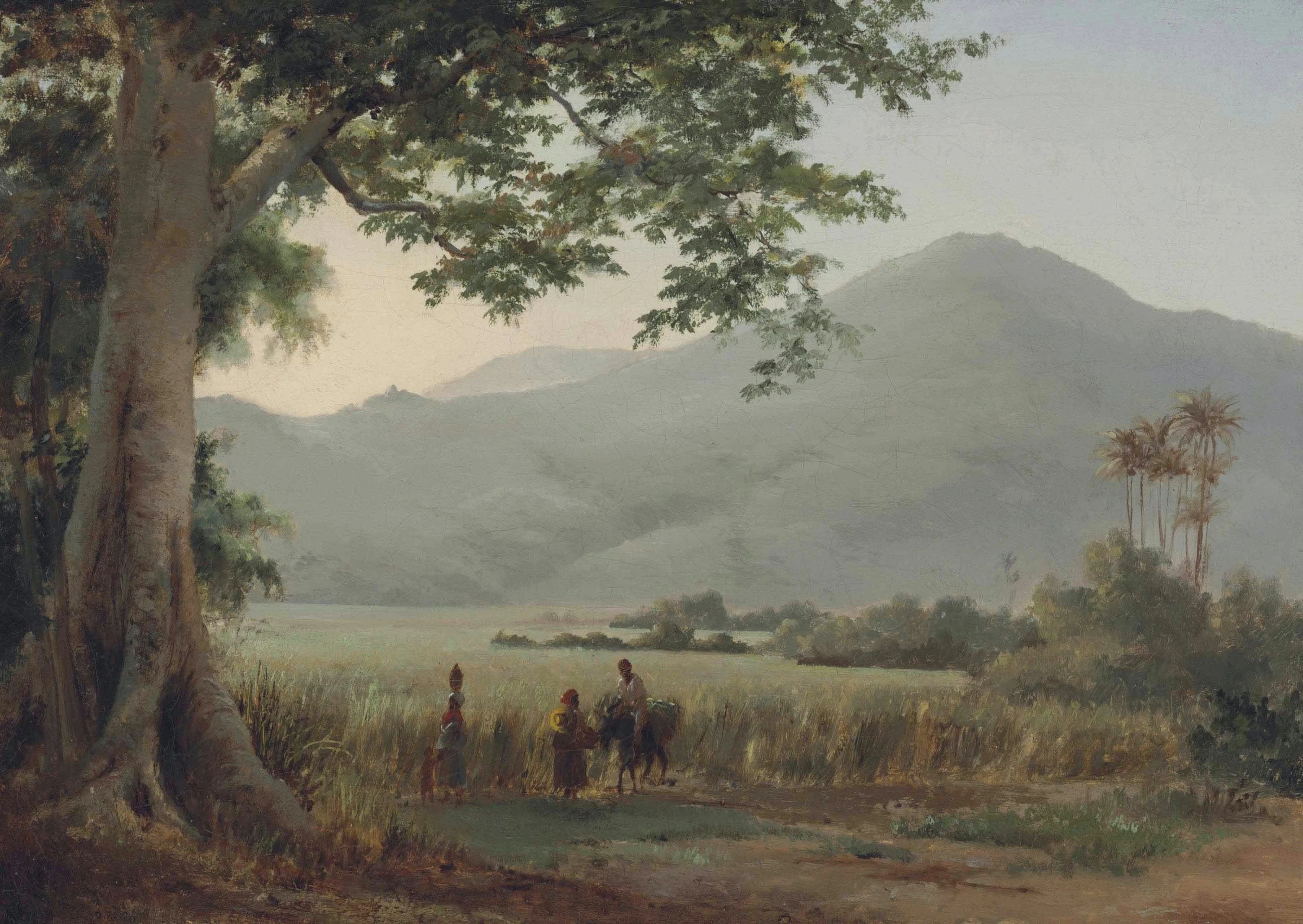 Persons Talking at the Side of the Road, 1856