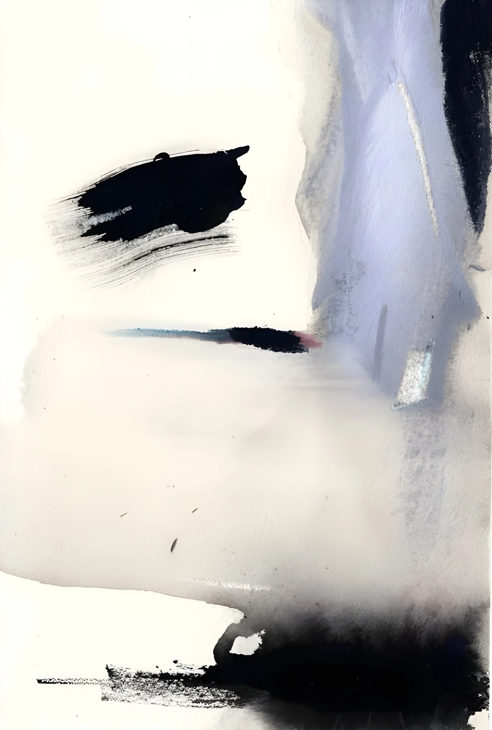 Sparse Black Marks and a Pale Fold