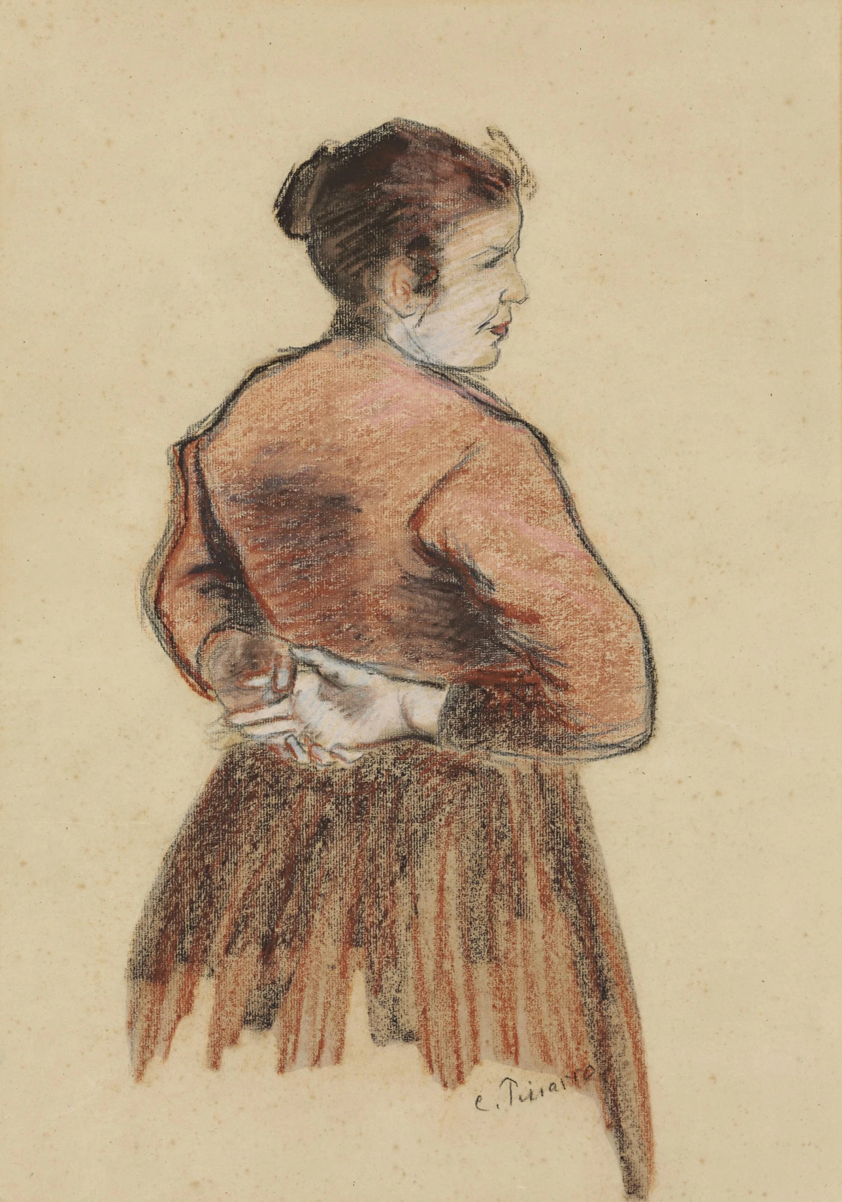 Woman with Arms Folding on the Back, 1888