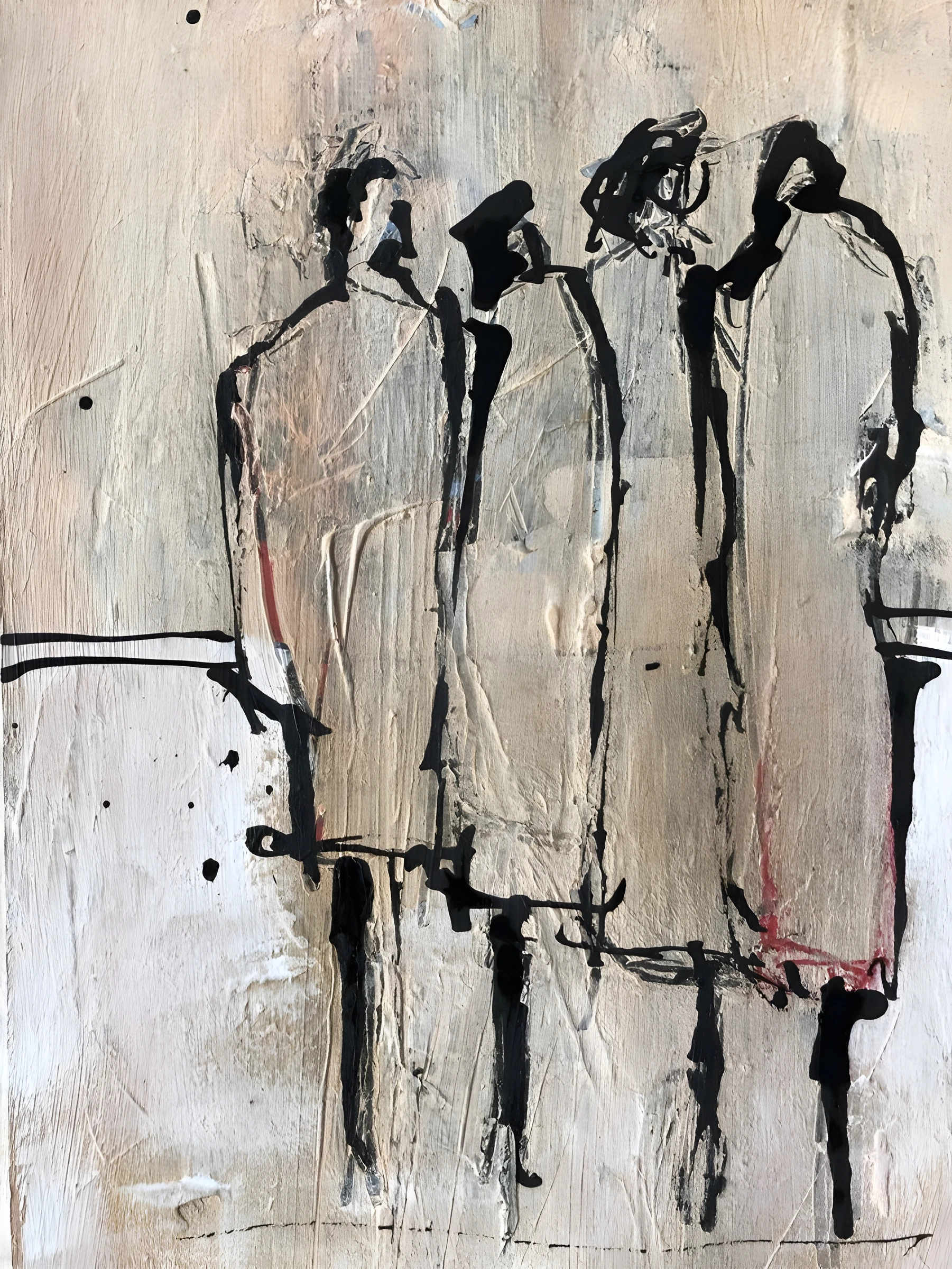 Four Tall Sketched Figures