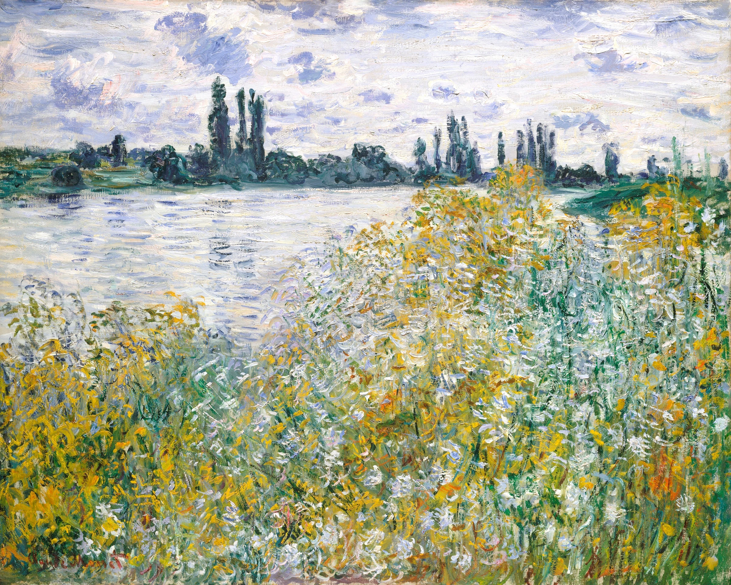 ?le aux Fleurs near V?theuil (1880) by Claude Monet