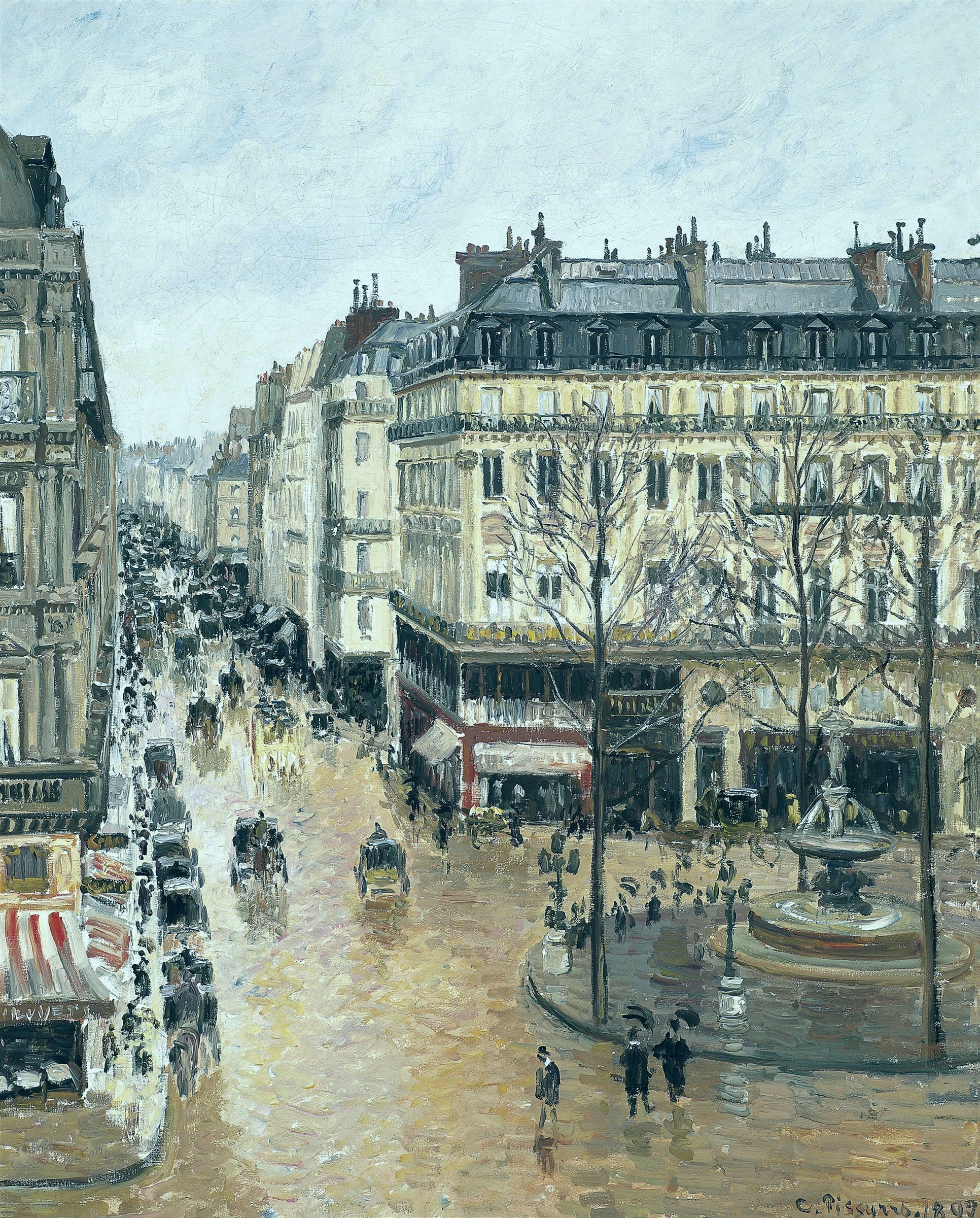 Rue Saint Honore Afternoon, Rain Effect, 1897
