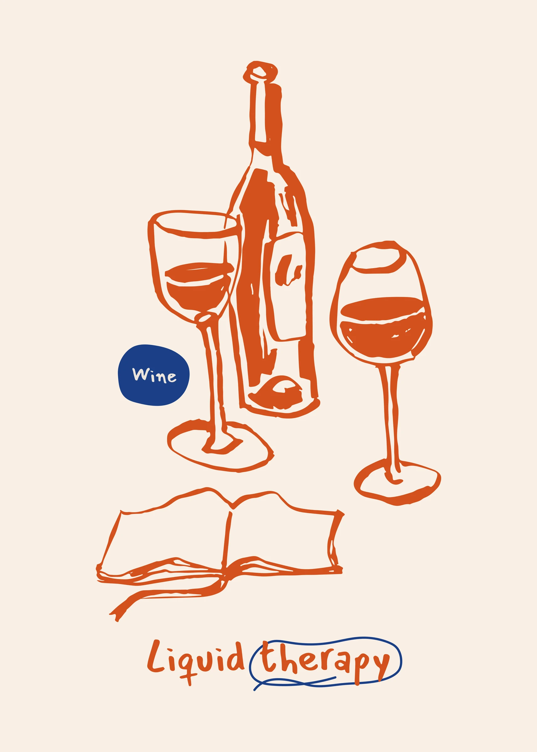 Liquid Therapy Wine Print