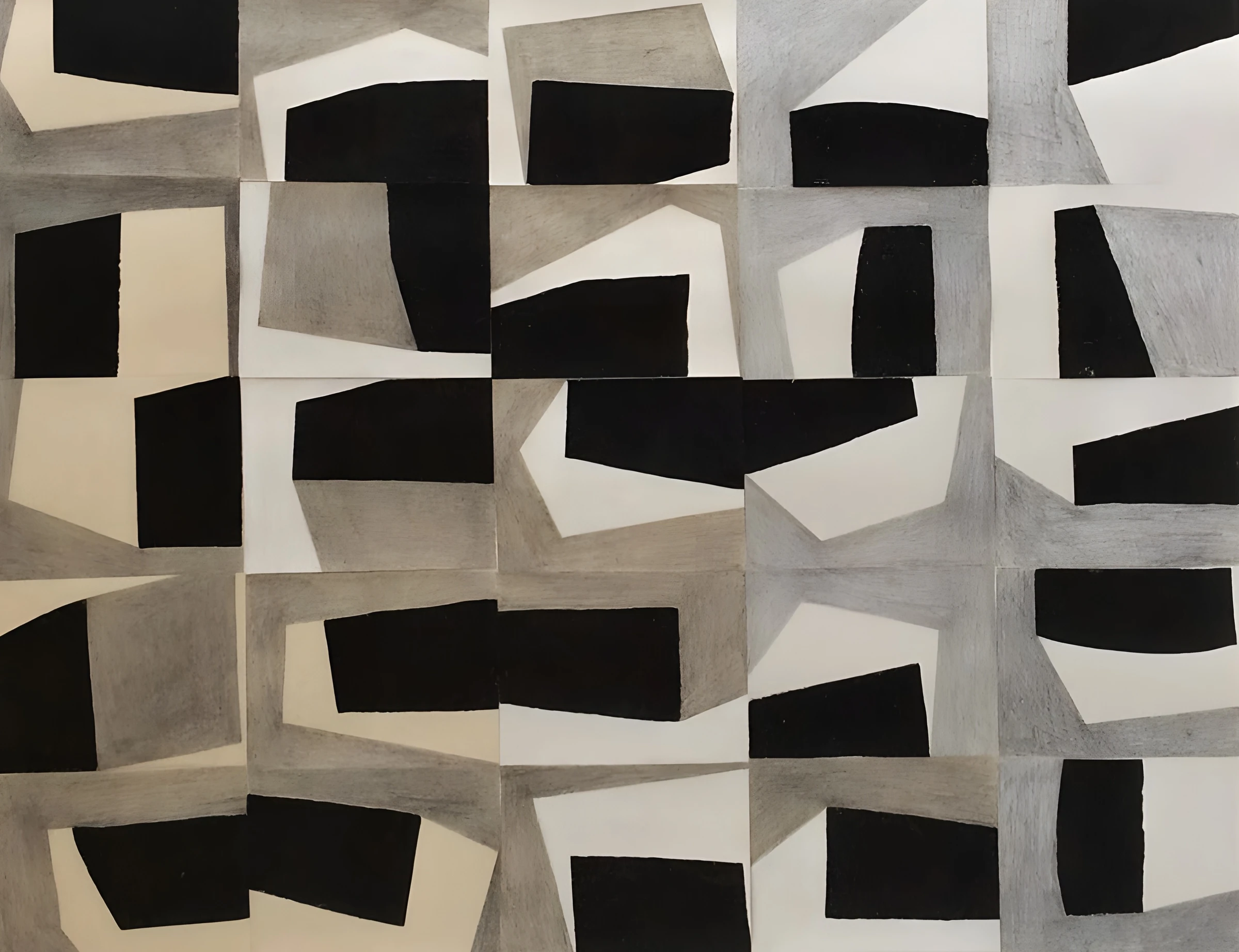 Layered Black Rectangles and Grey Planes