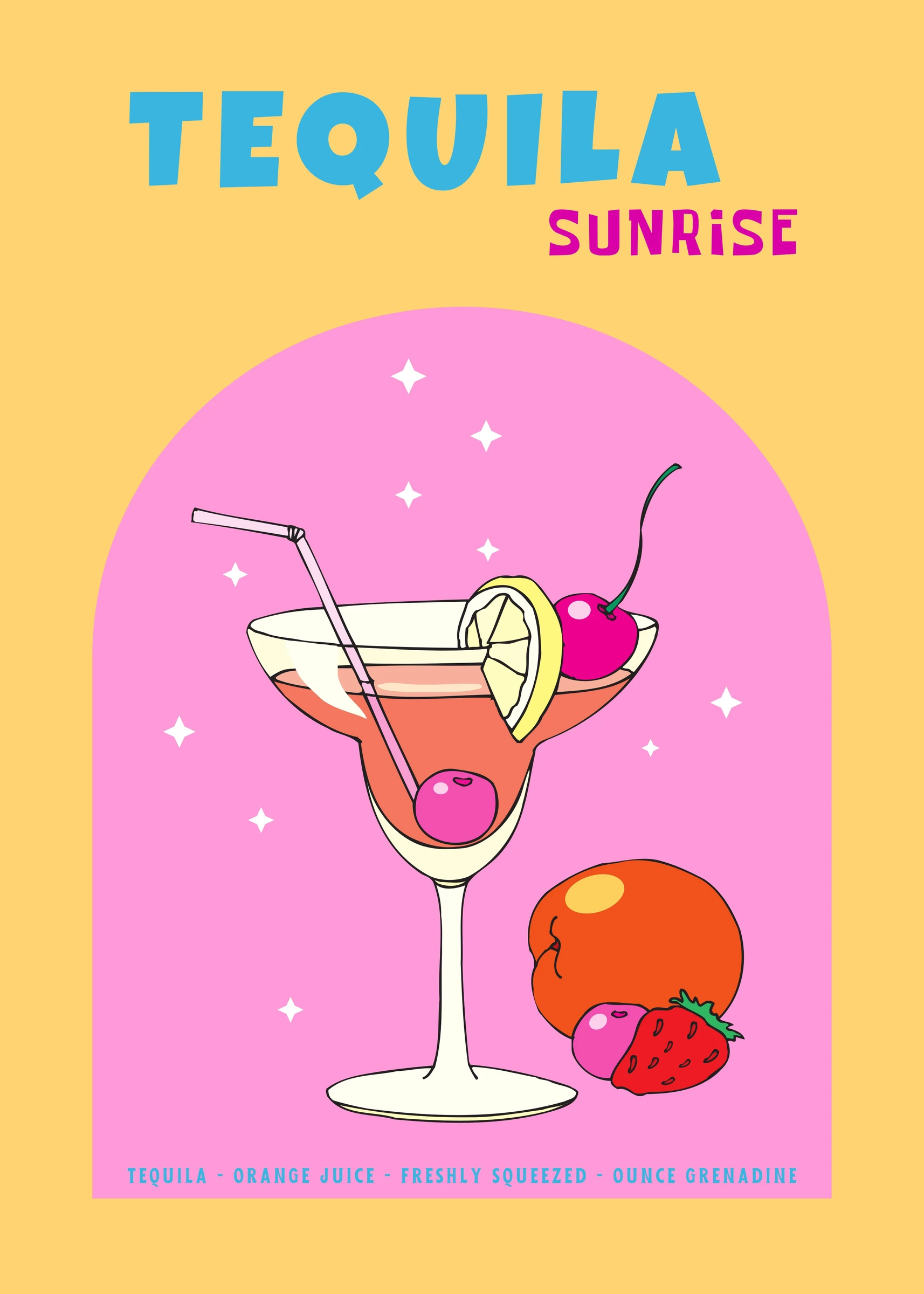 Tequila Sunrise Poster