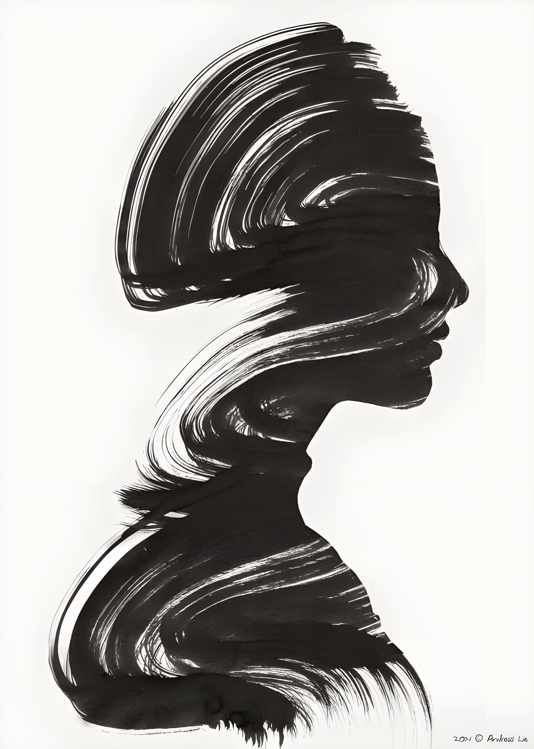 Profile Built from Curved Brush Bands