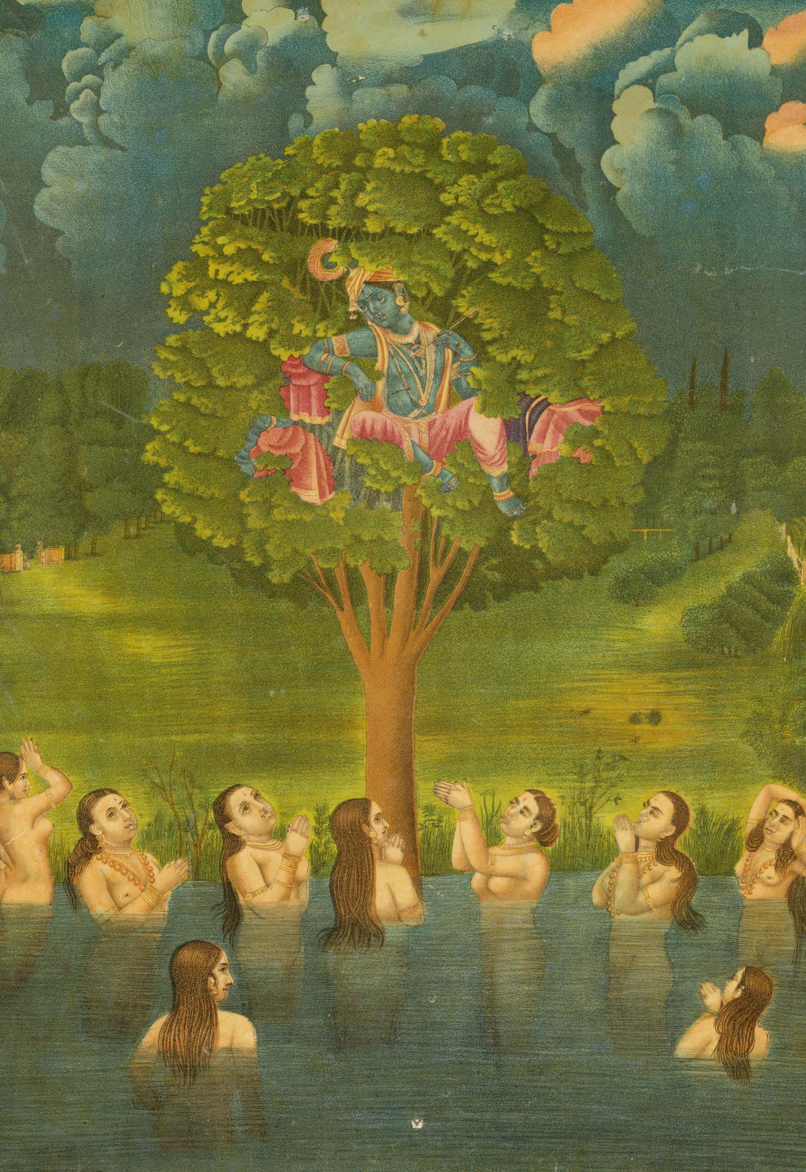 Krishna Steals the Clothes of the Gopis, India