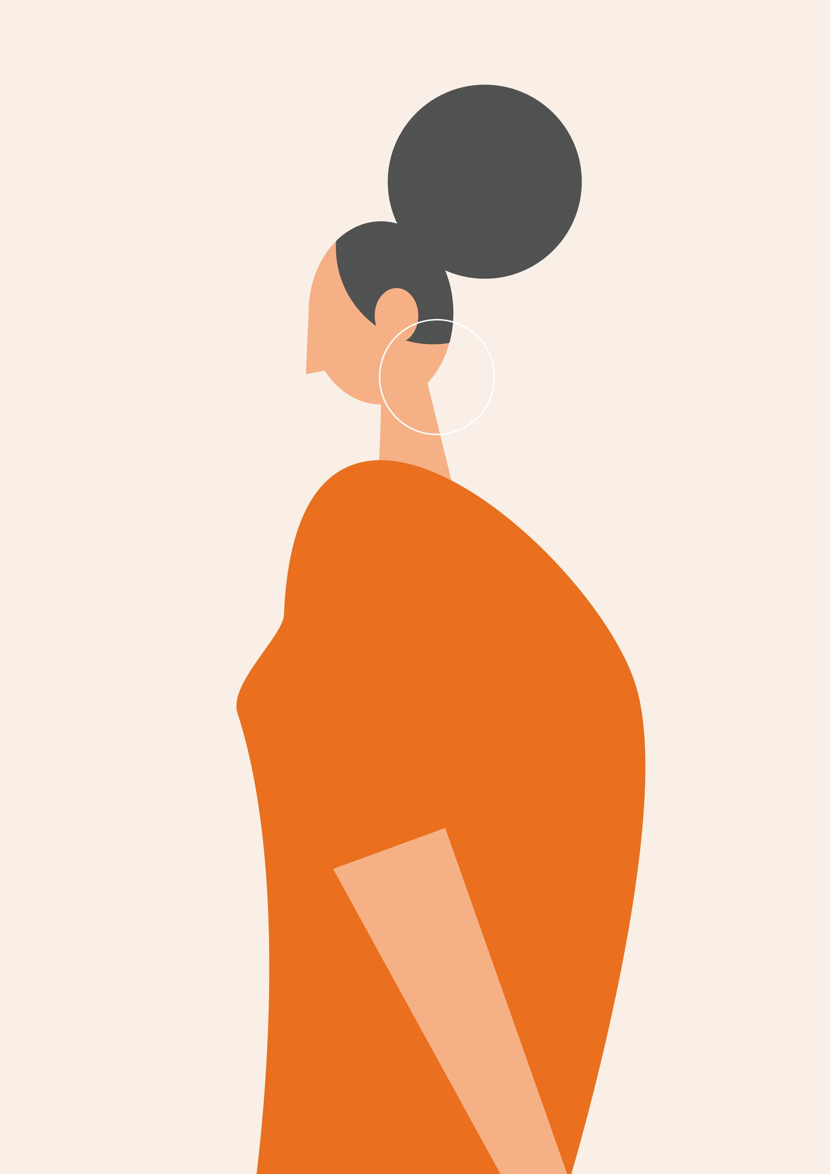 Minimal Figure in Orange