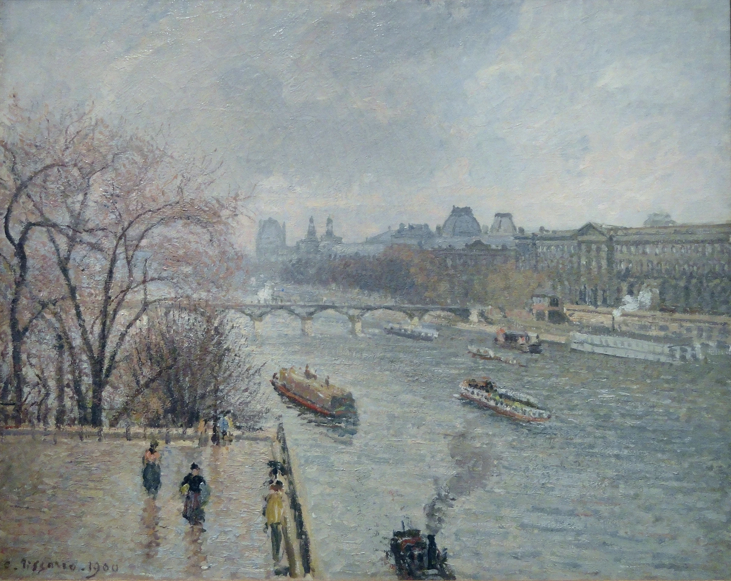 The Louvre Afternoon, Rainy Weather, 1902