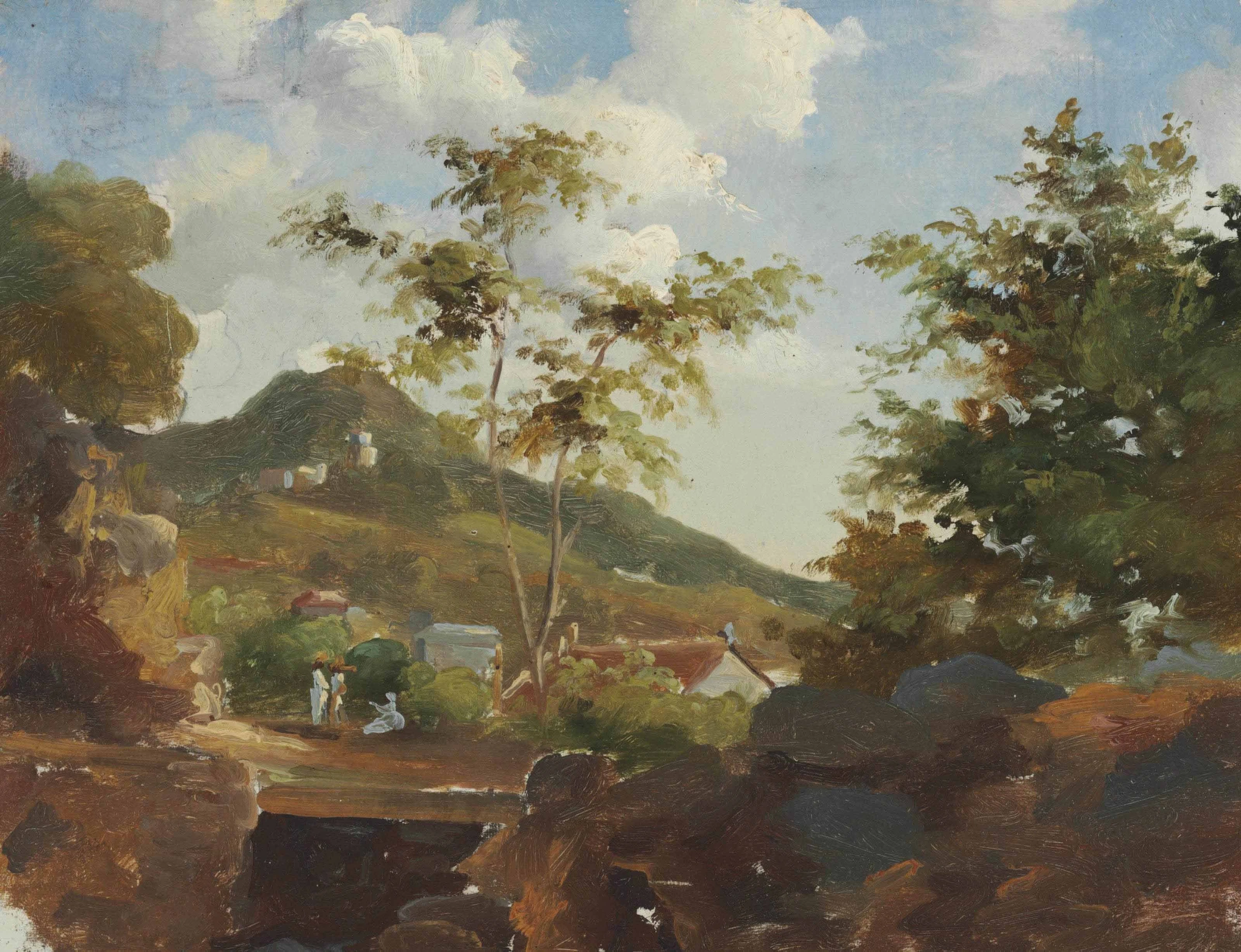Village at the Foot of a Hill in Saint Thomas, Antilles, 1854 55