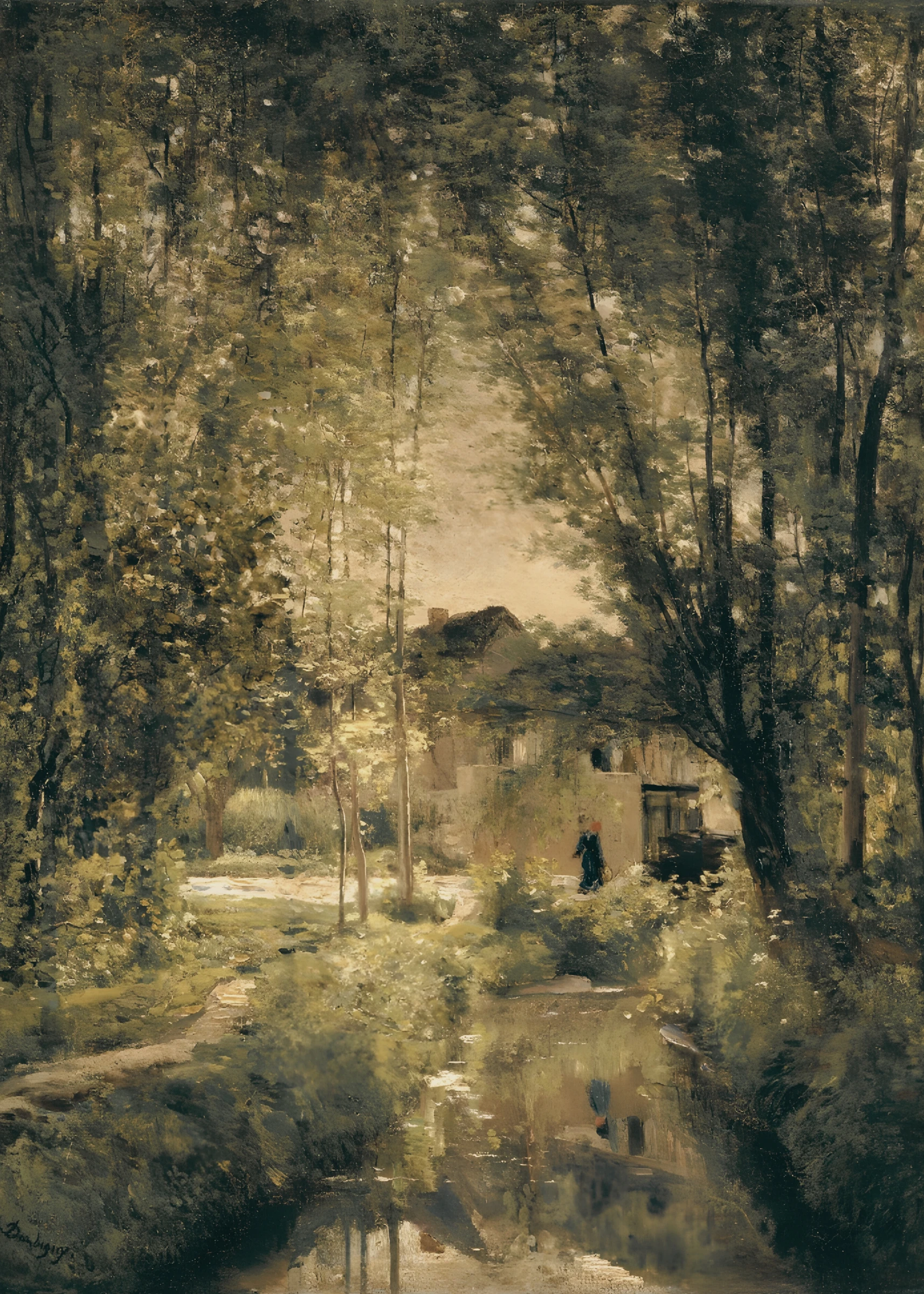 Cottage Hidden in Woodland Light