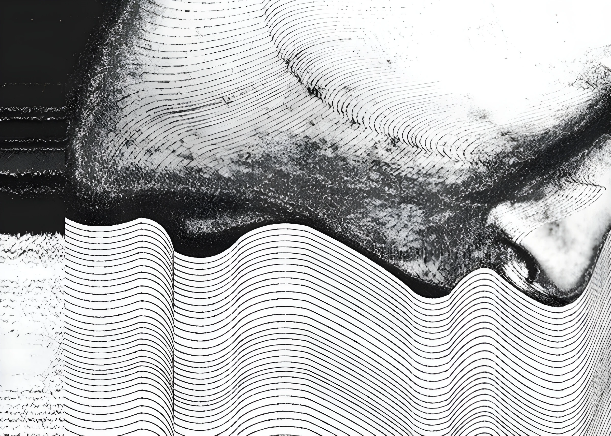 Fine Woven Waves in Black and White