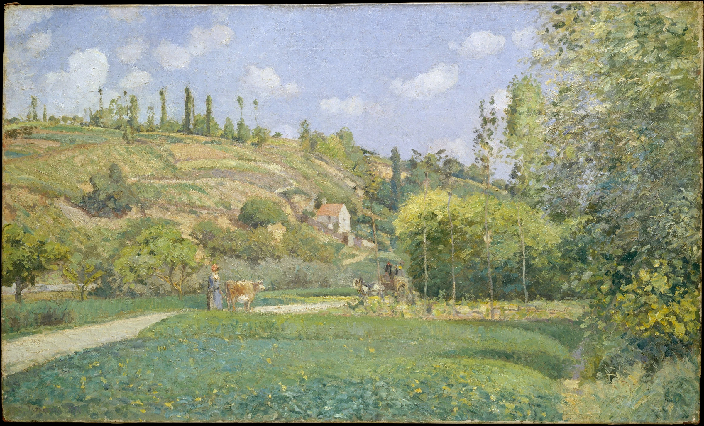 A Cowherd at Valhermeil, Auvers sur Oise, 1874
