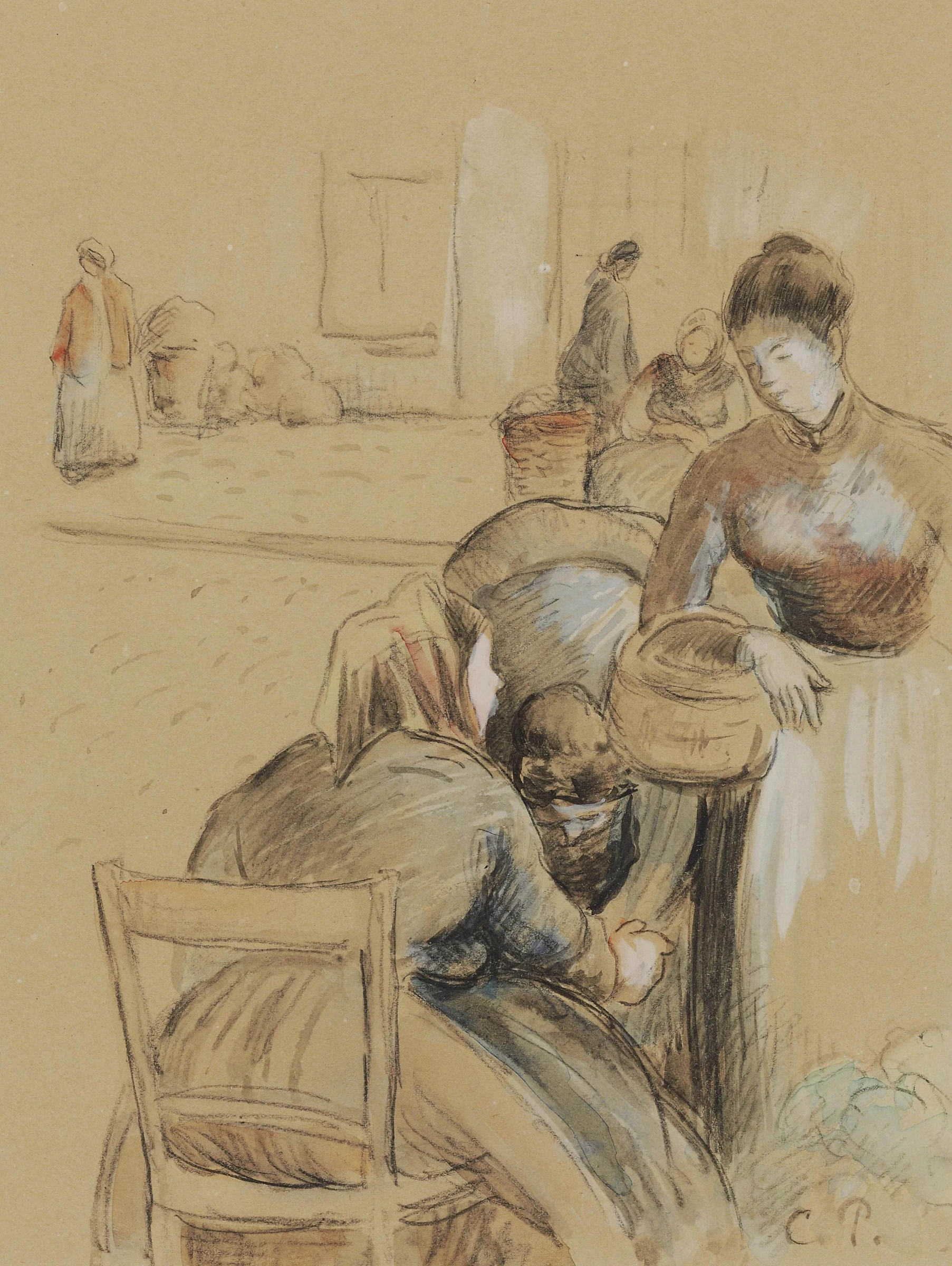 Grocery Market at Pontois, 1891