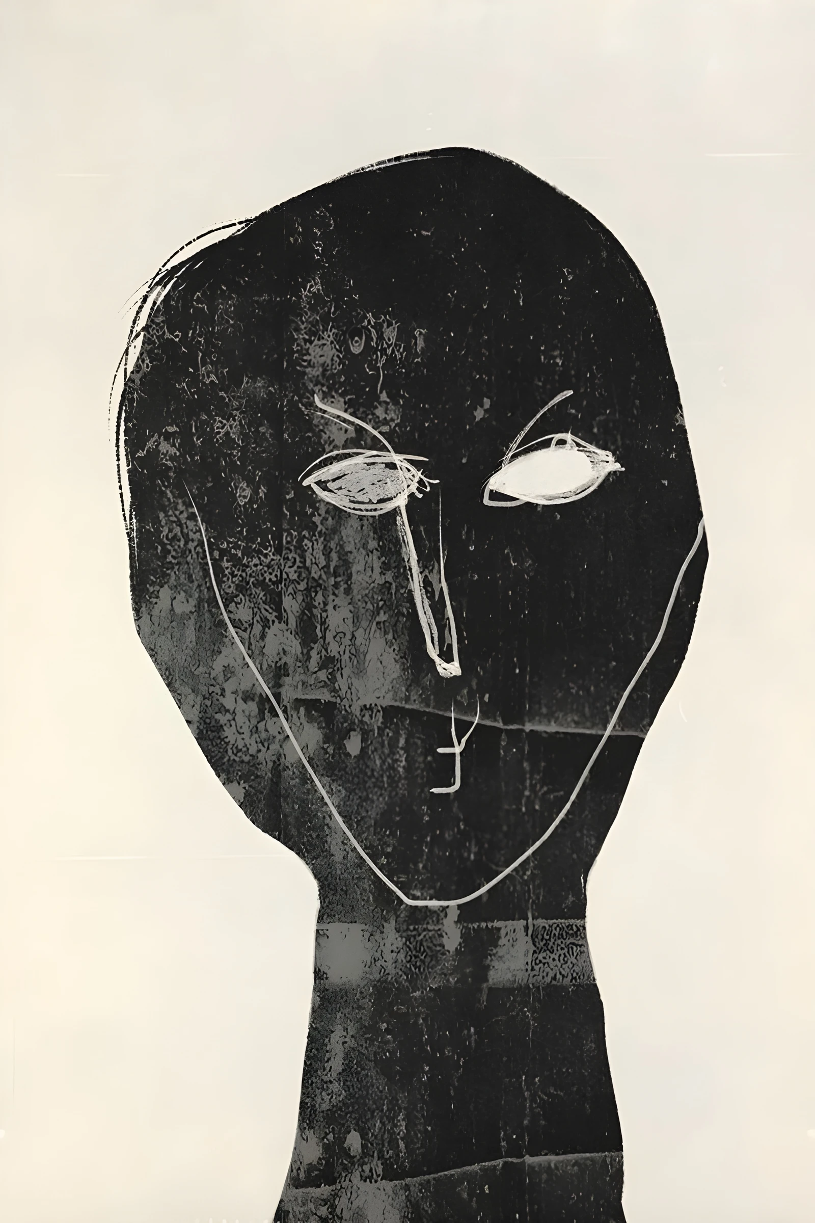 Dark Mask-Like Face