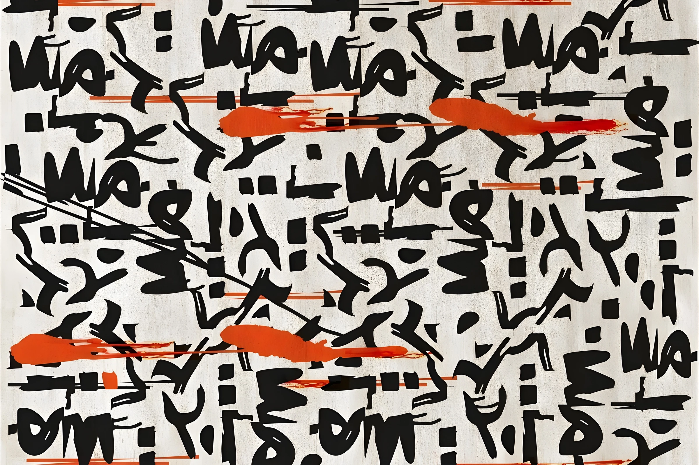 Bold Marks with Orange Streaks
