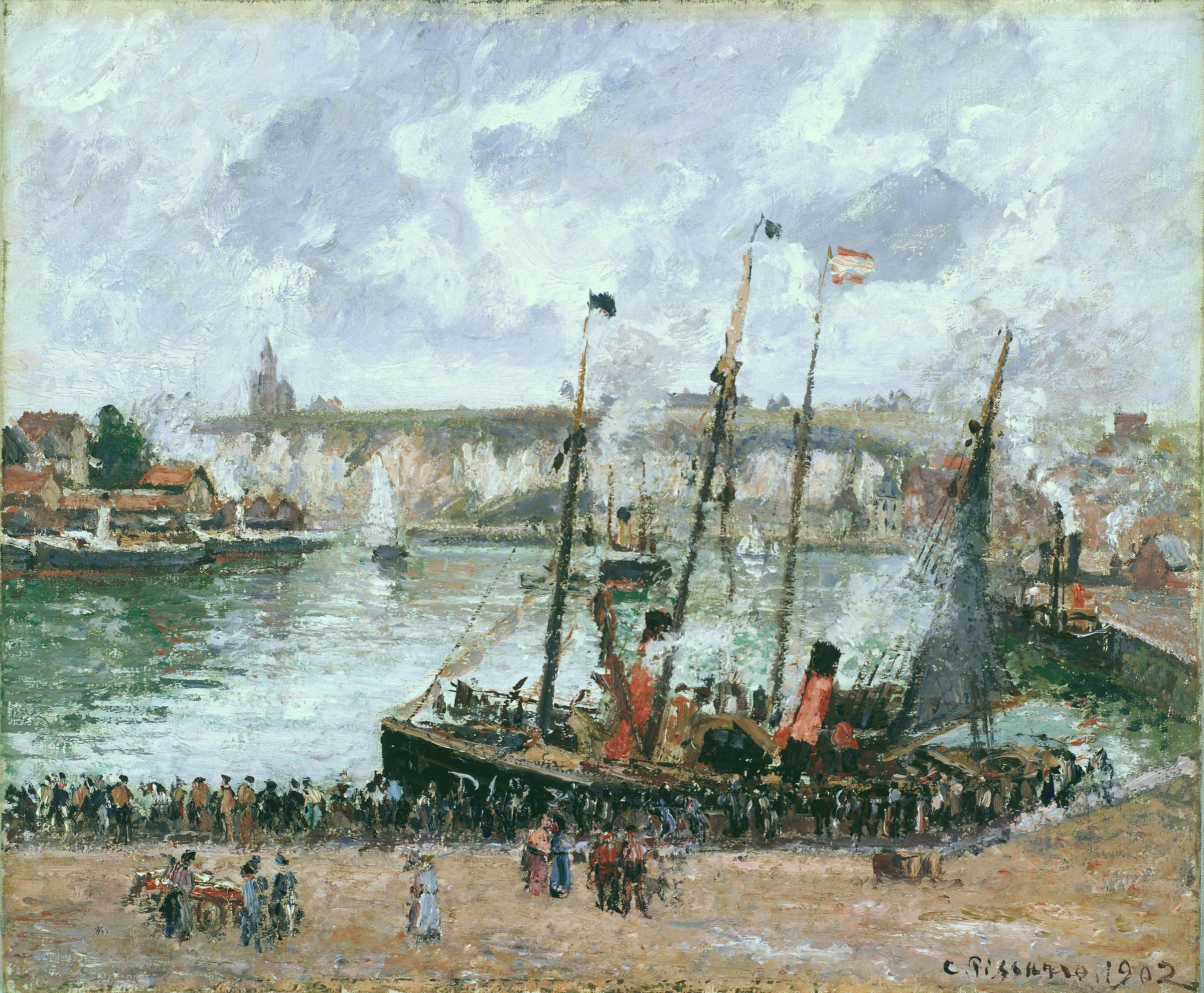 The Inner Harbor, Dpeppe High Tide, Morning, Grey Weather, 1902