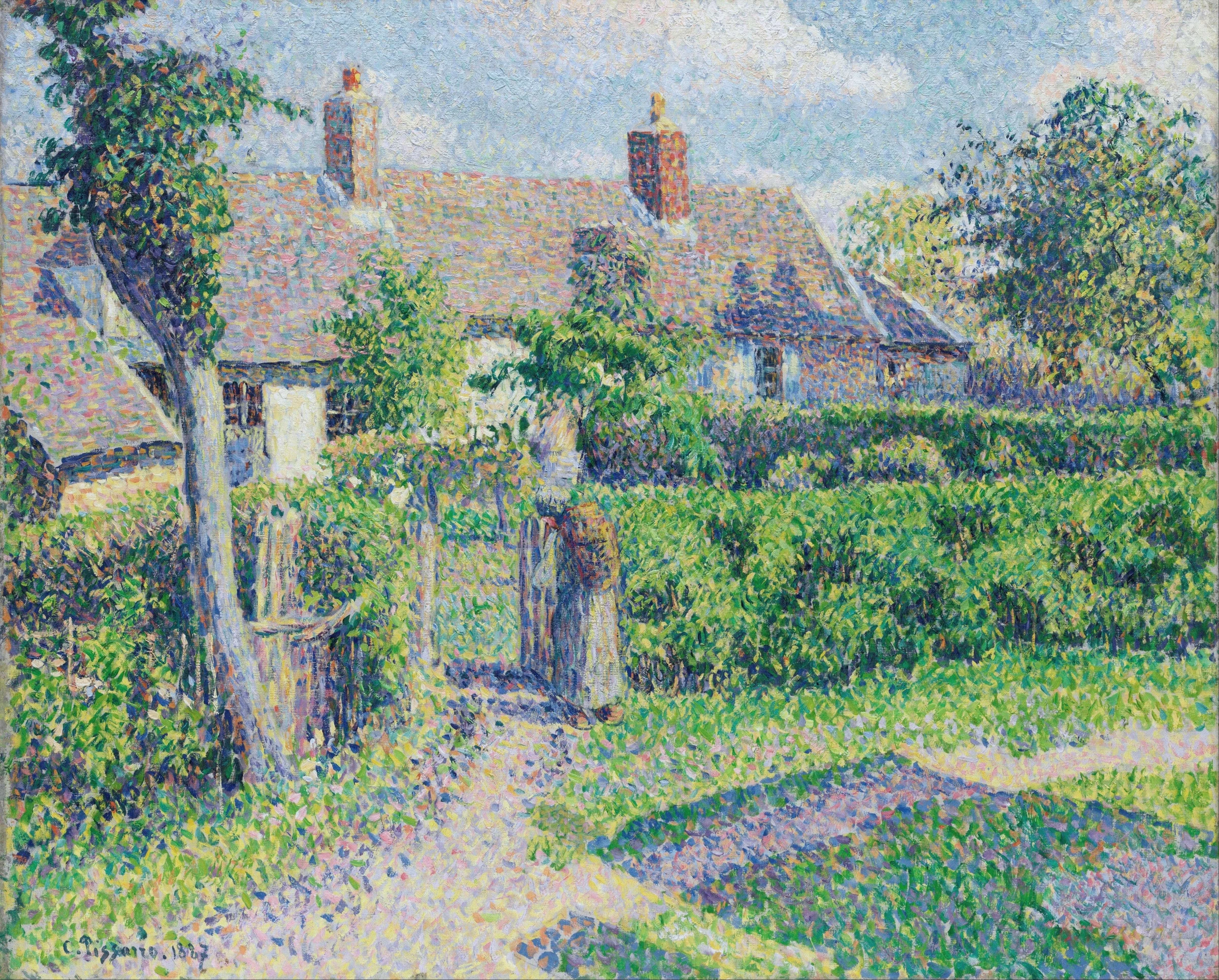 Peasants Houses, Eragny, 1887