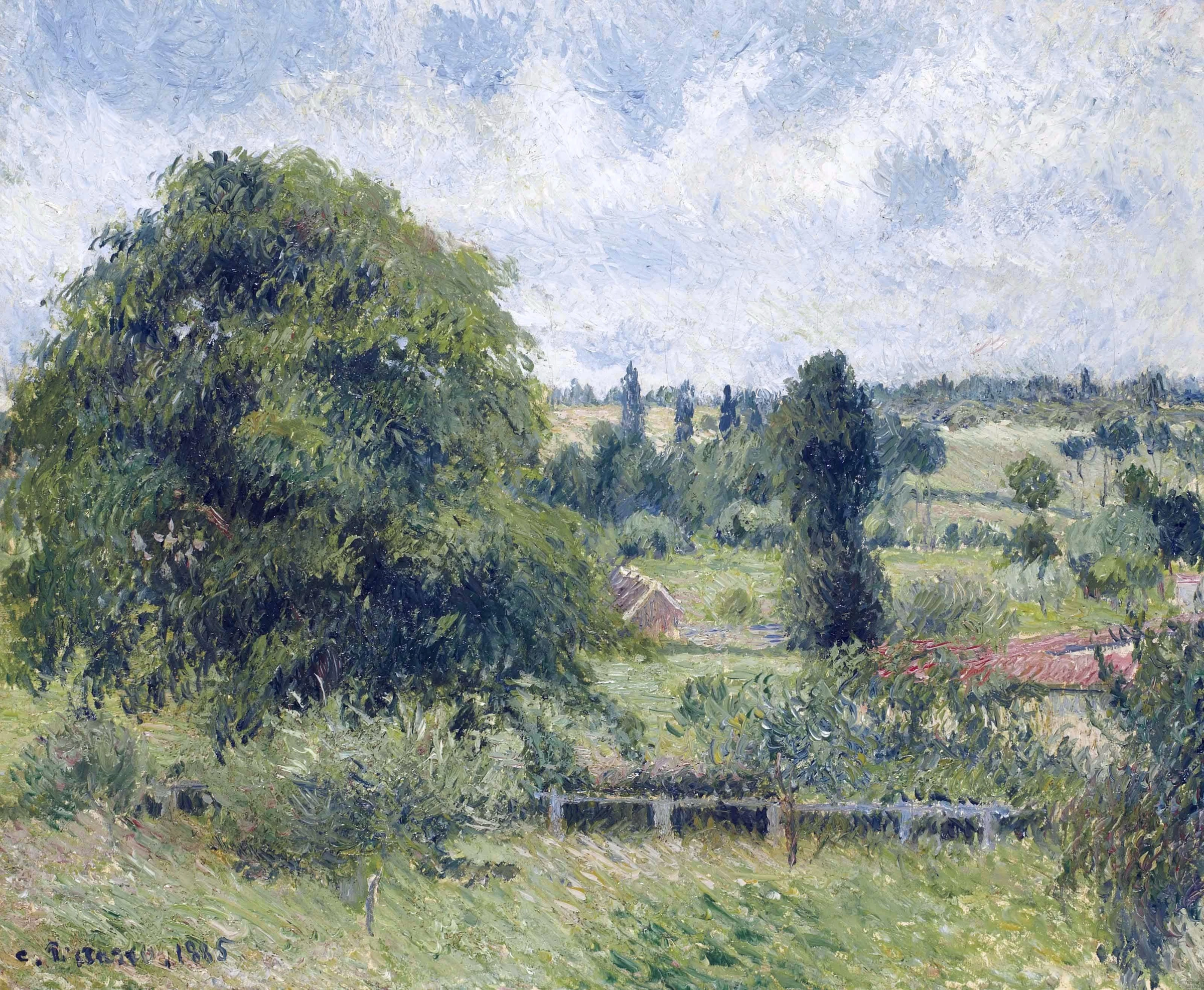 Big Nut Tree on the Meadow, Eragny, 1885