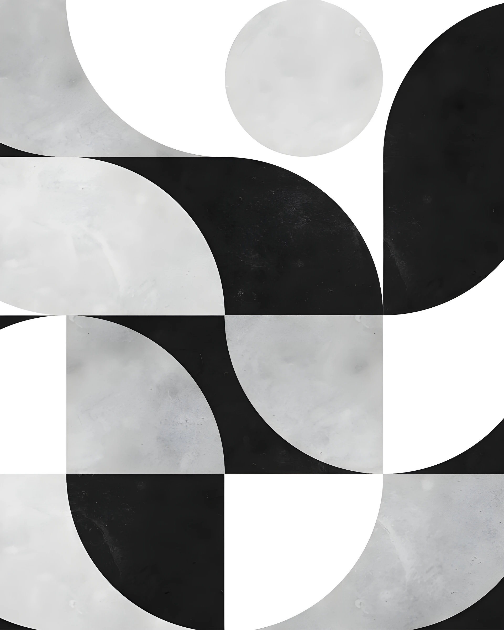 Curved Black and Grey Tiles