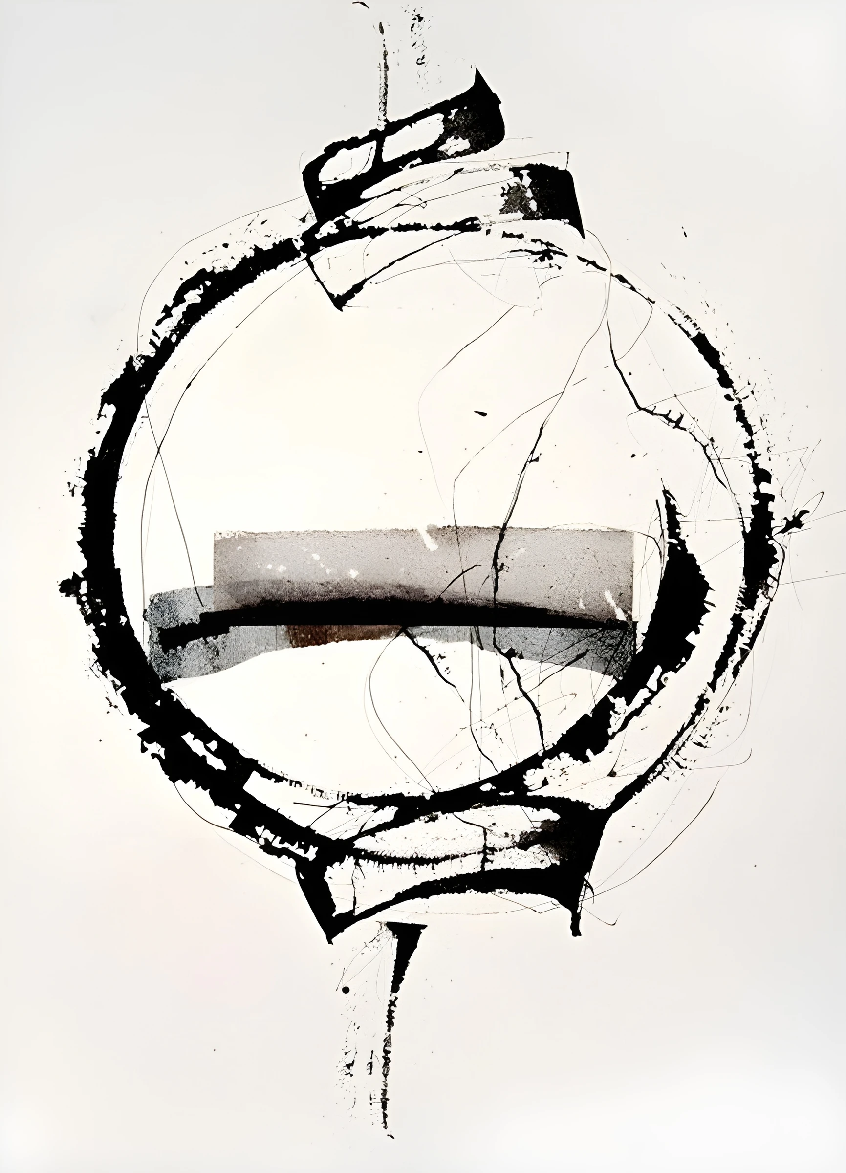 Loose Circular Form with a Dark Band