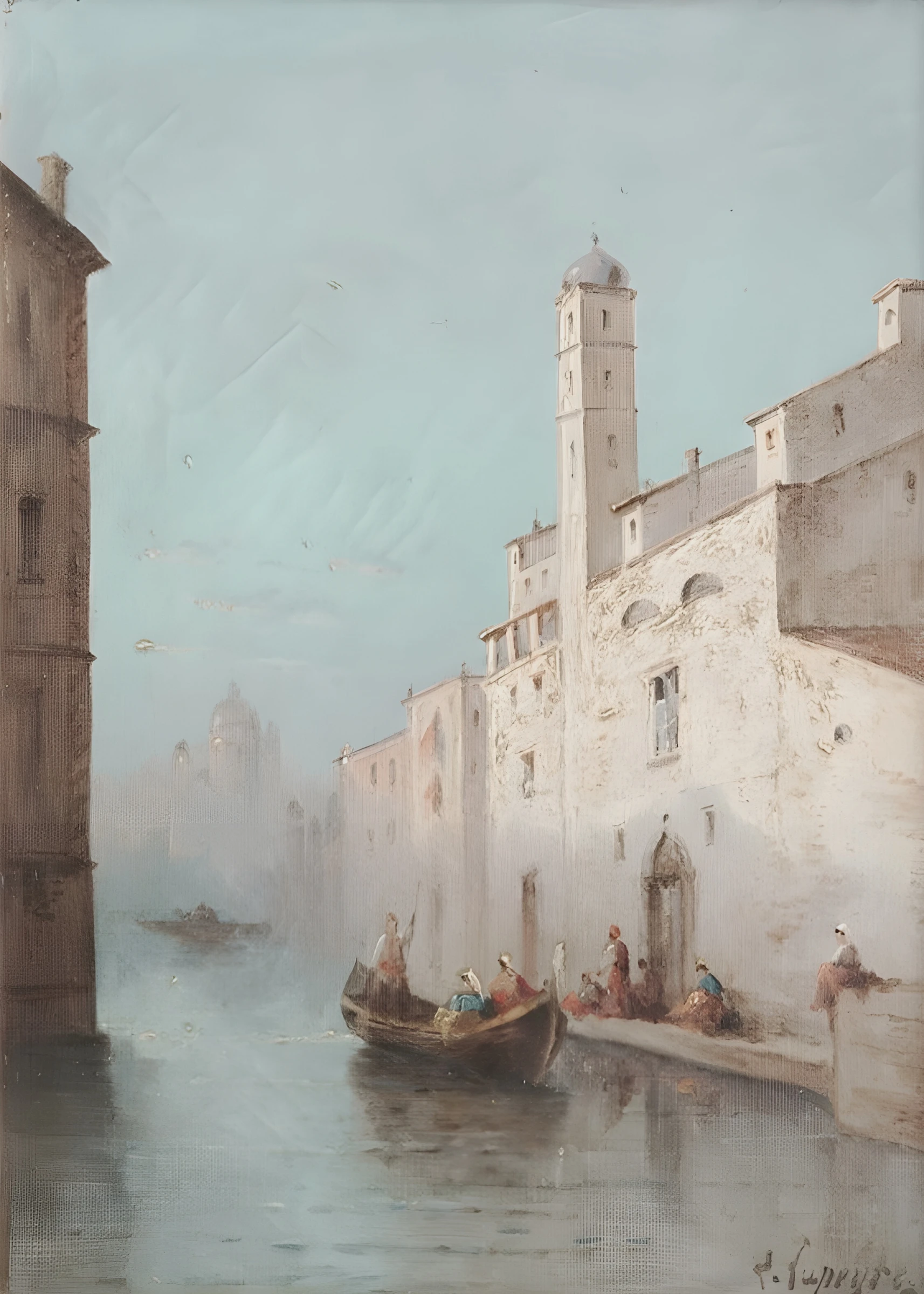 Gondolas Beside Canal Buildings