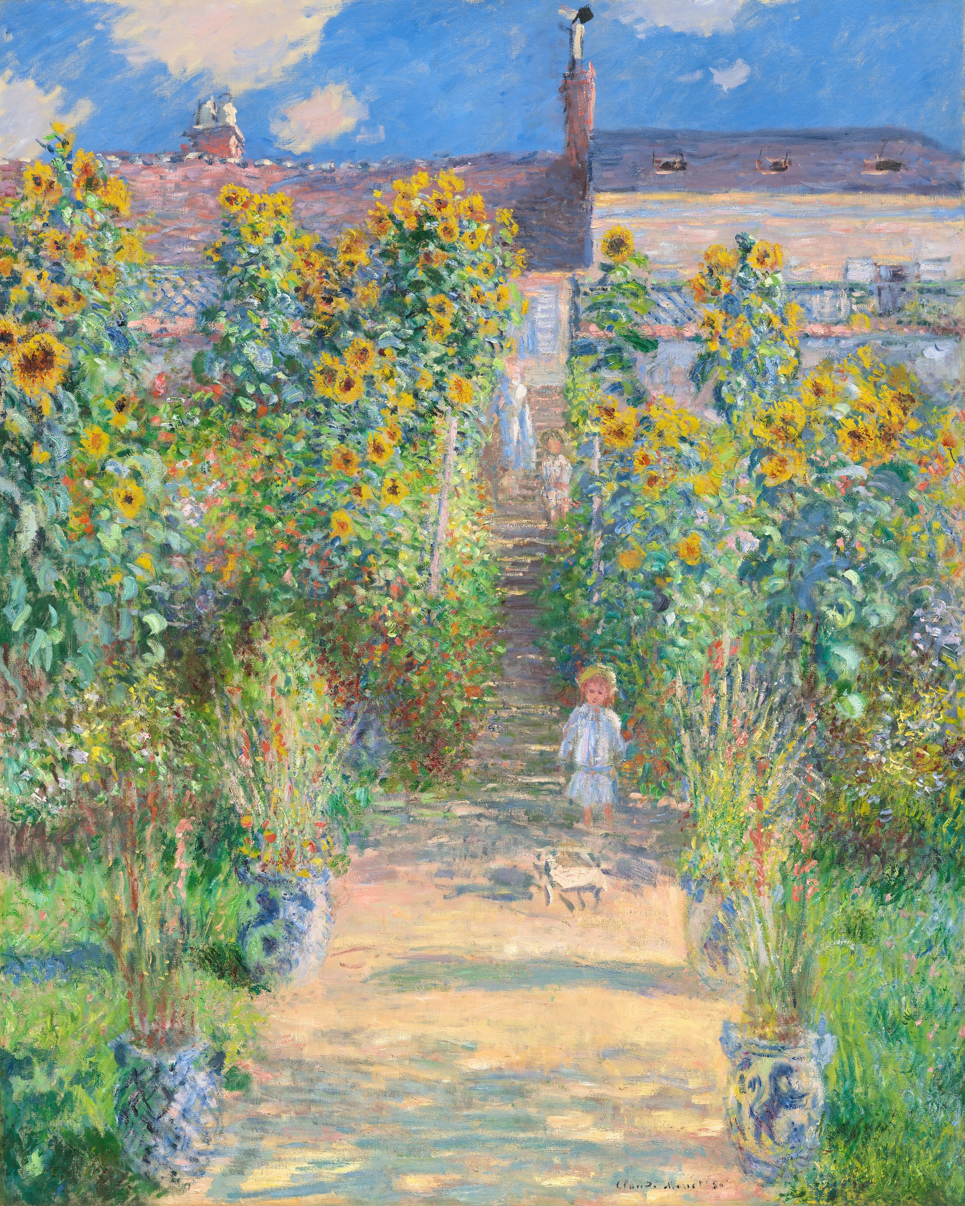 The Artist's Garden at V?theuil (1881) by Claude Monet