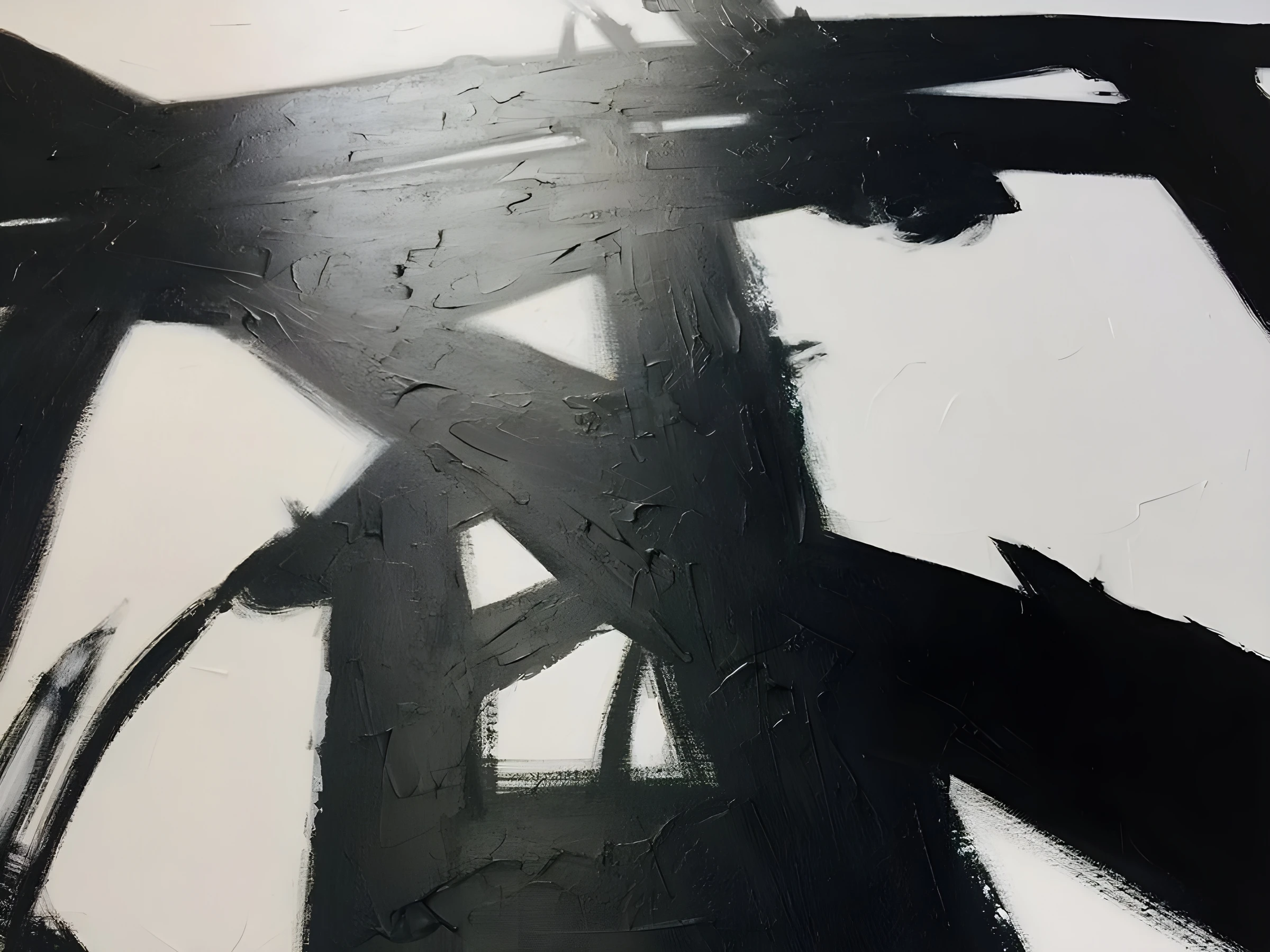 Broad Black Diagonal Strokes