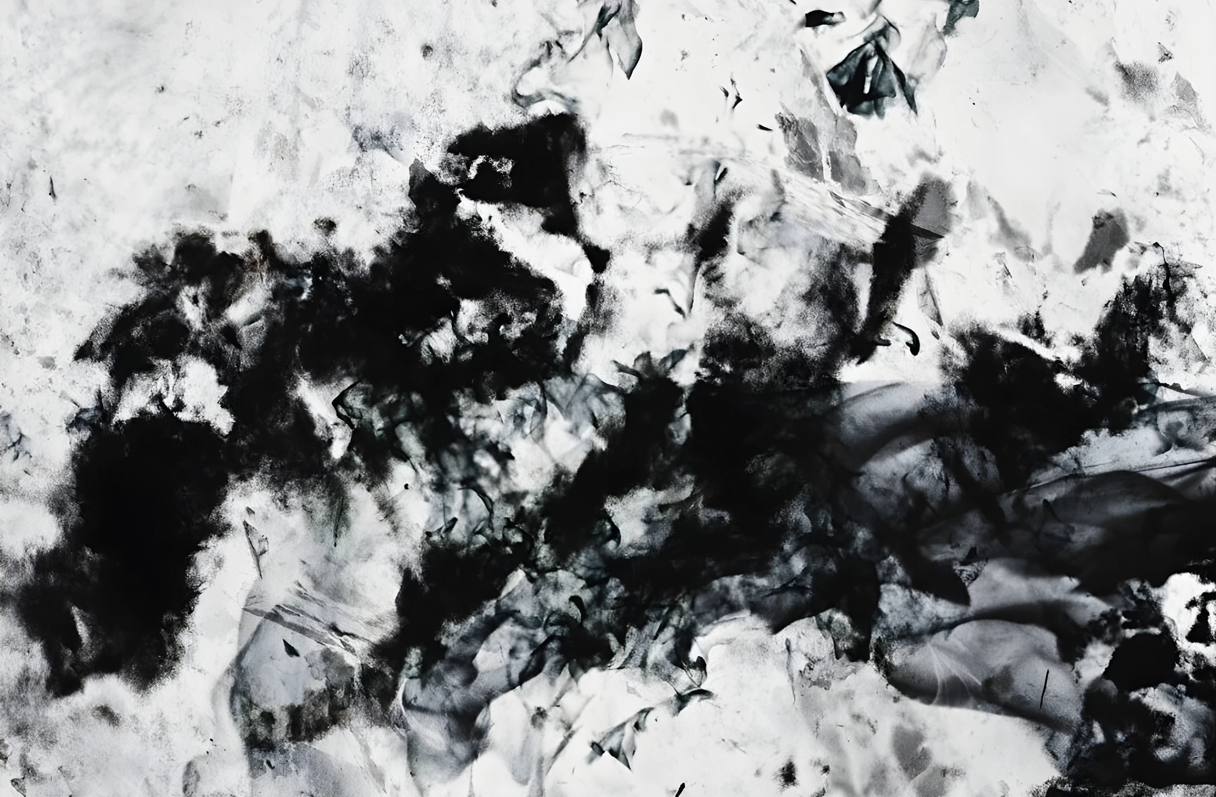 Clouded Ink Across White