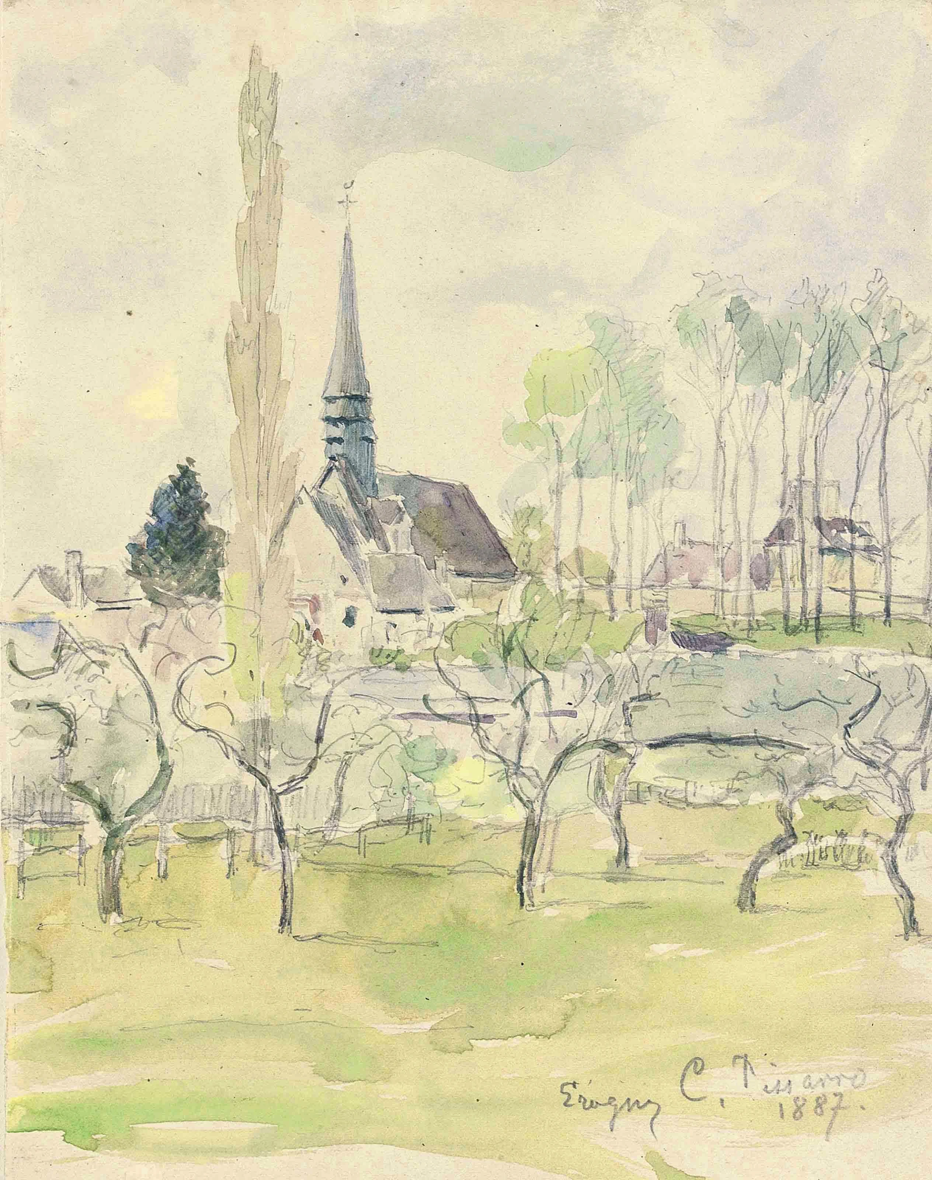 The Church at Eragny, 1887