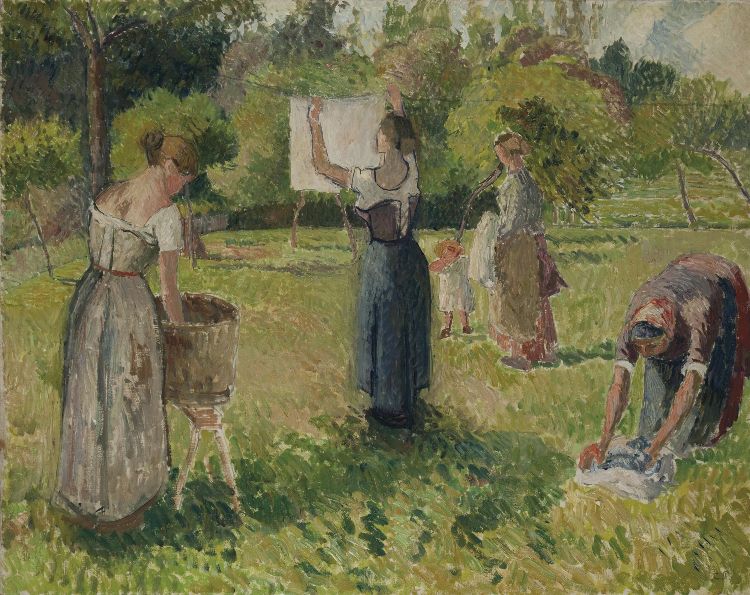 The Laundresses at Eragny (study), 1901
