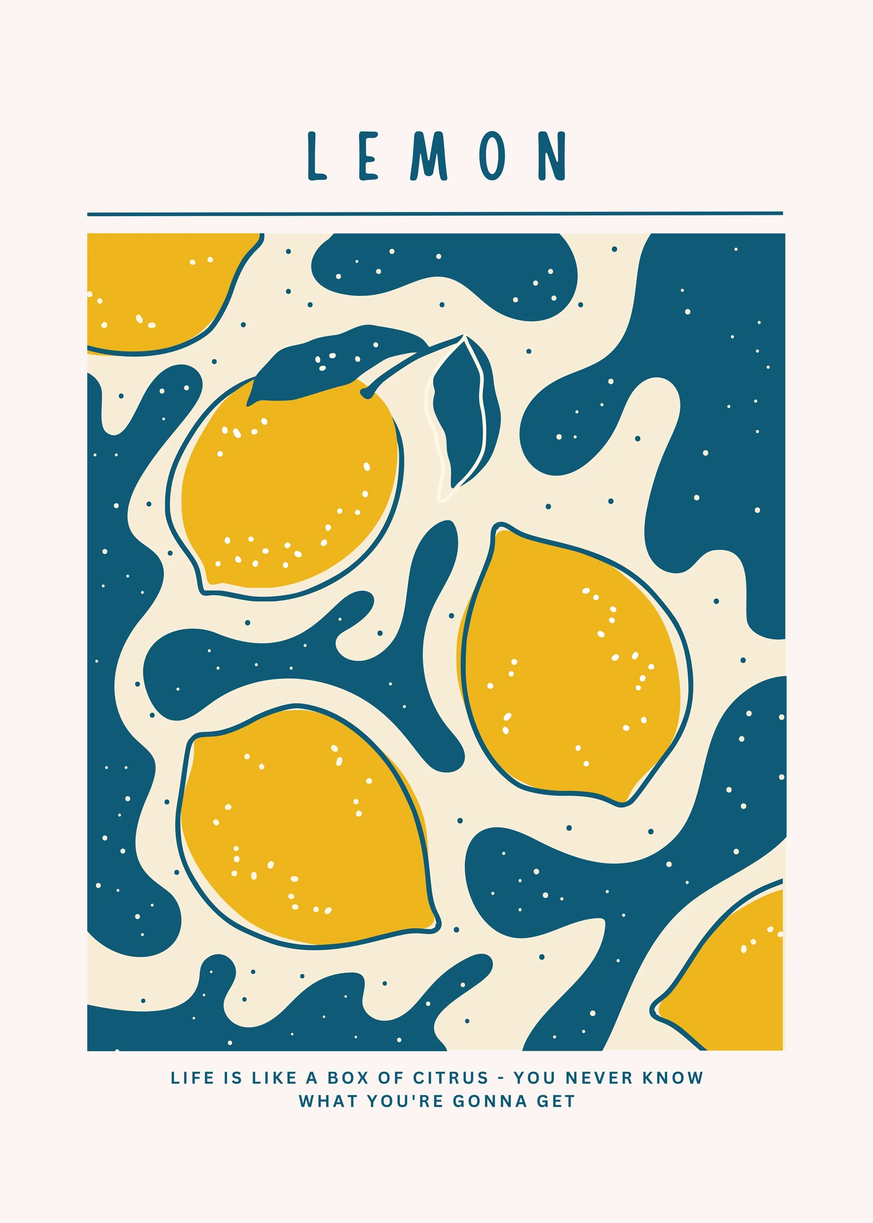 Lemon Pattern Poster