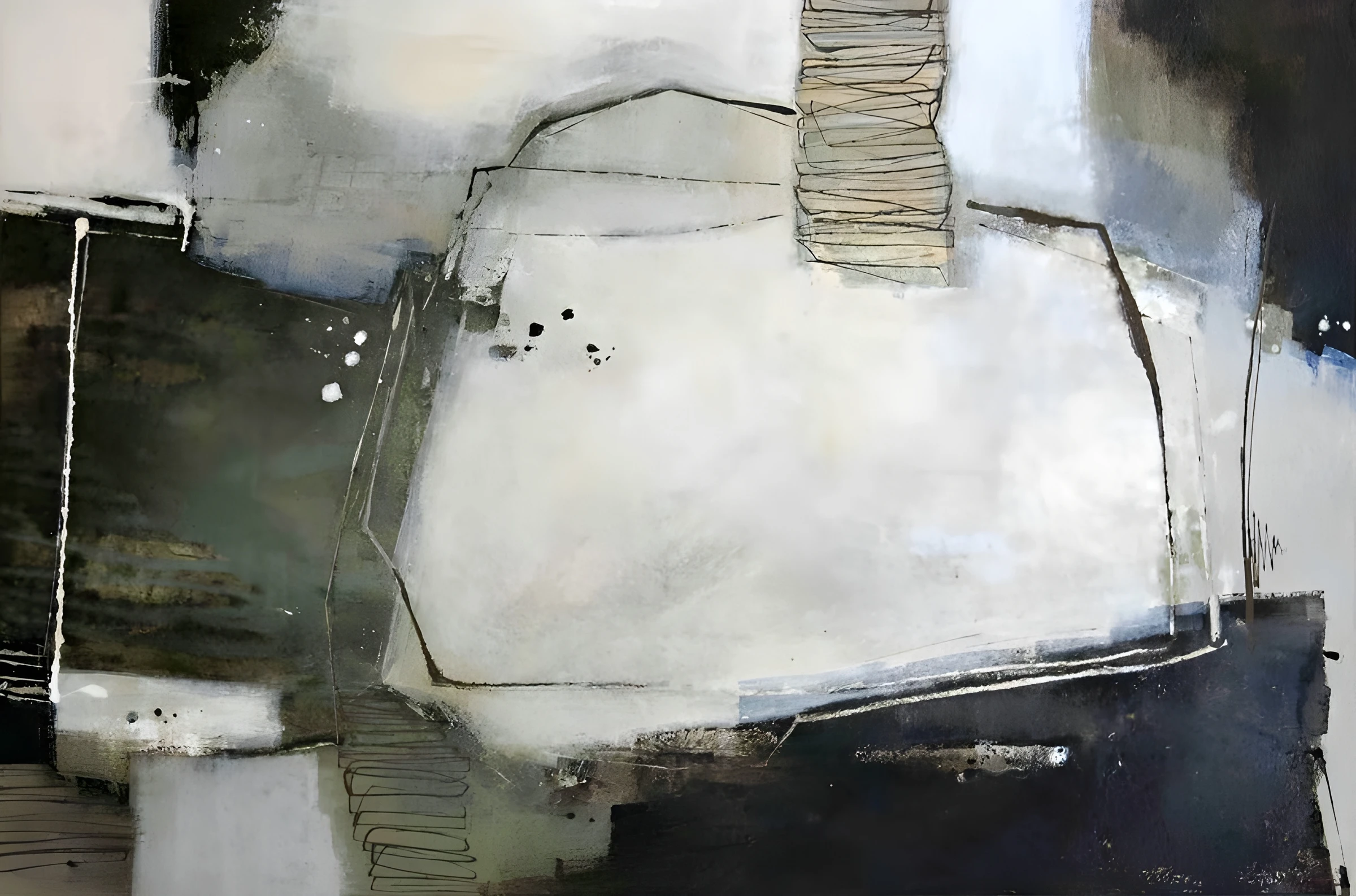 Pale Vessel-Like Form in Grey