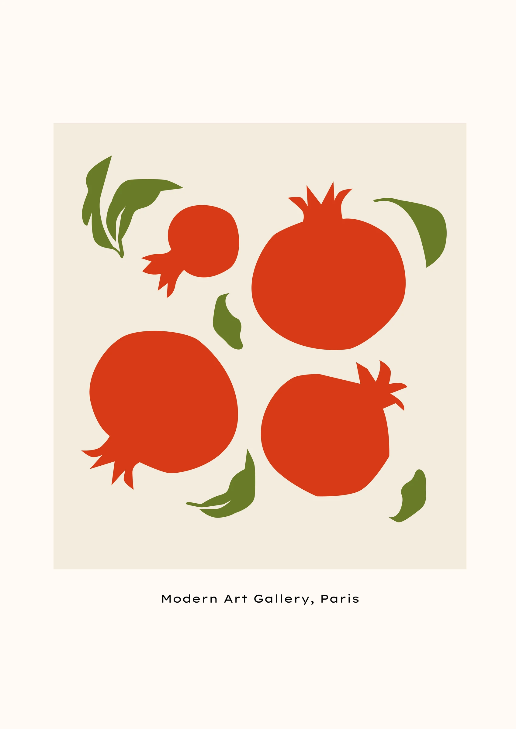 Four Pomegranates Botanical Print