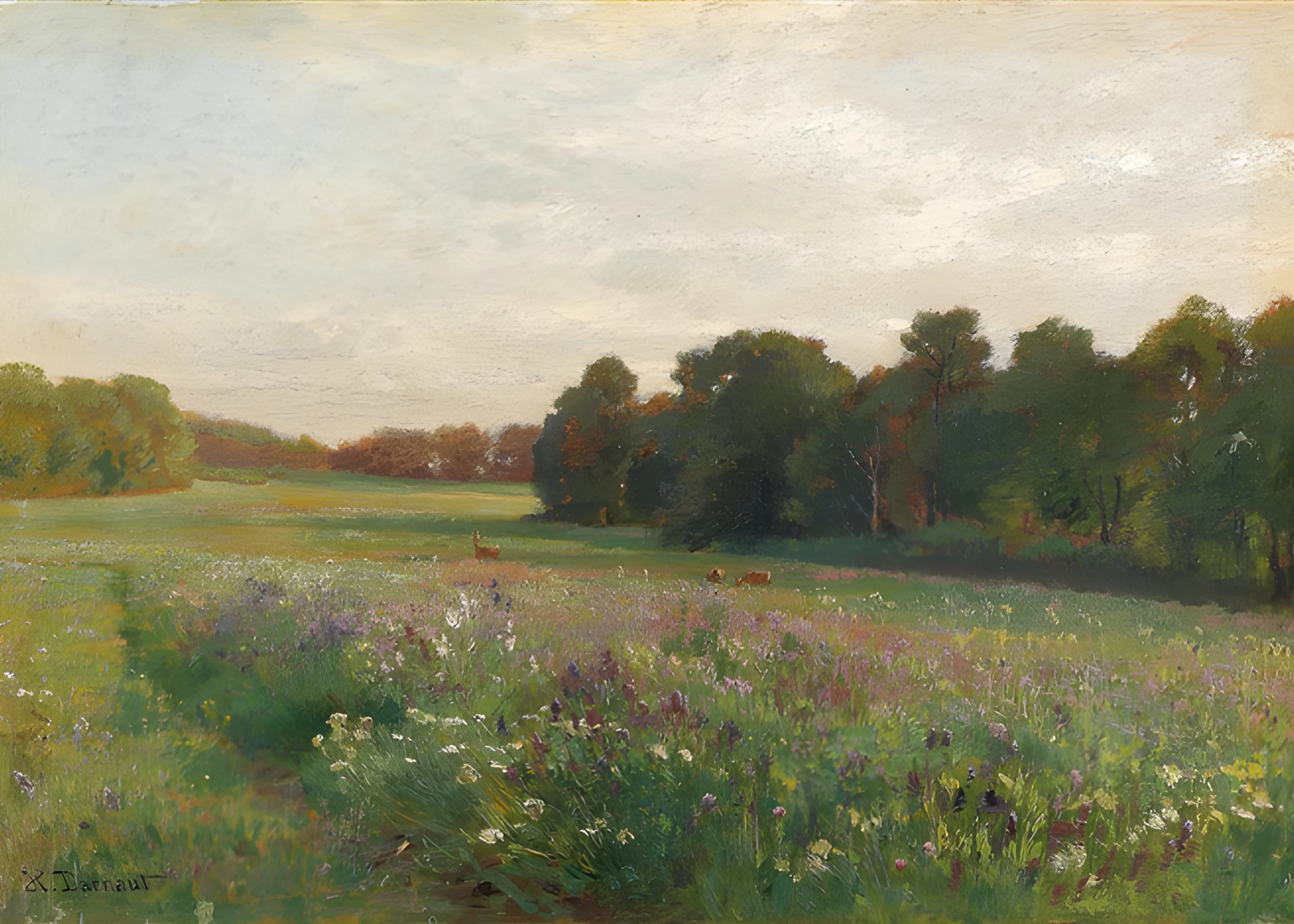 Meadow at the Edge of a Wood