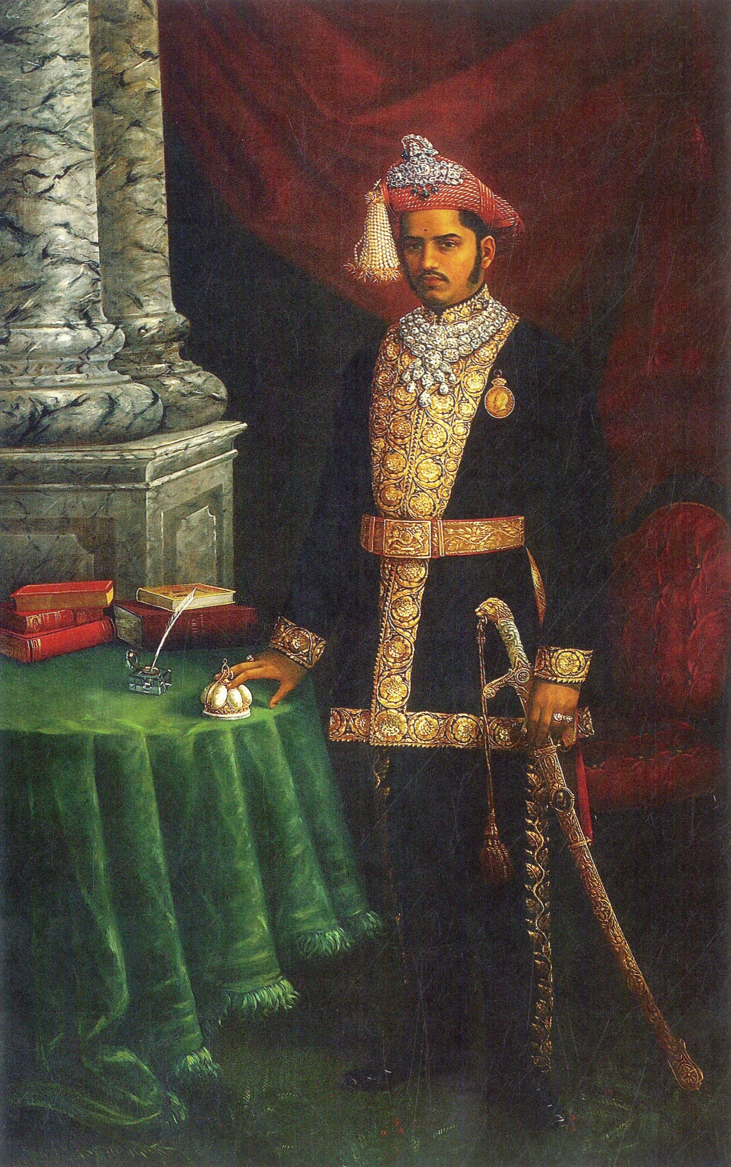 Maharaja Sayajirao III At His Investiture 1882