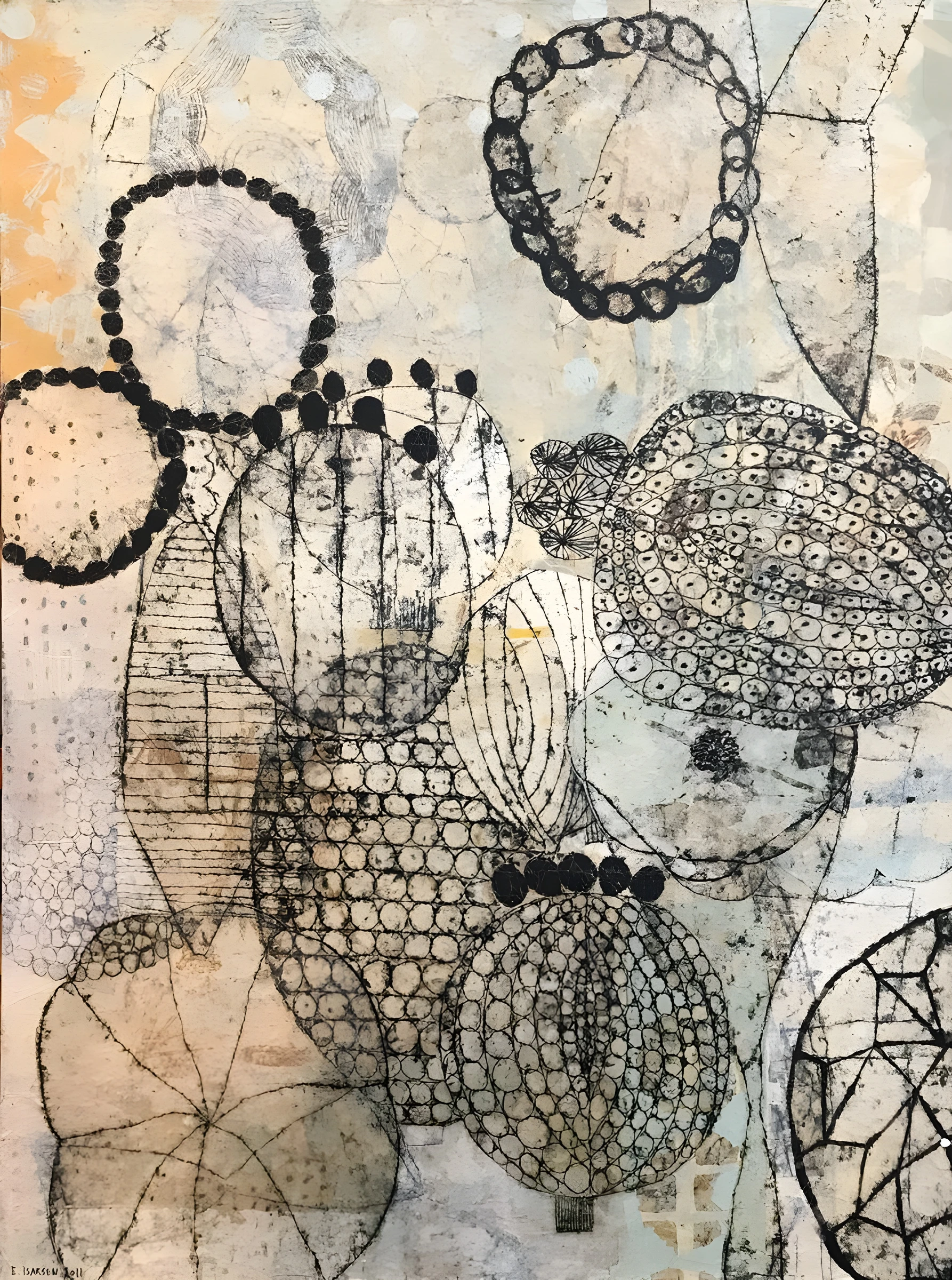 Overlapping Textured Circles
