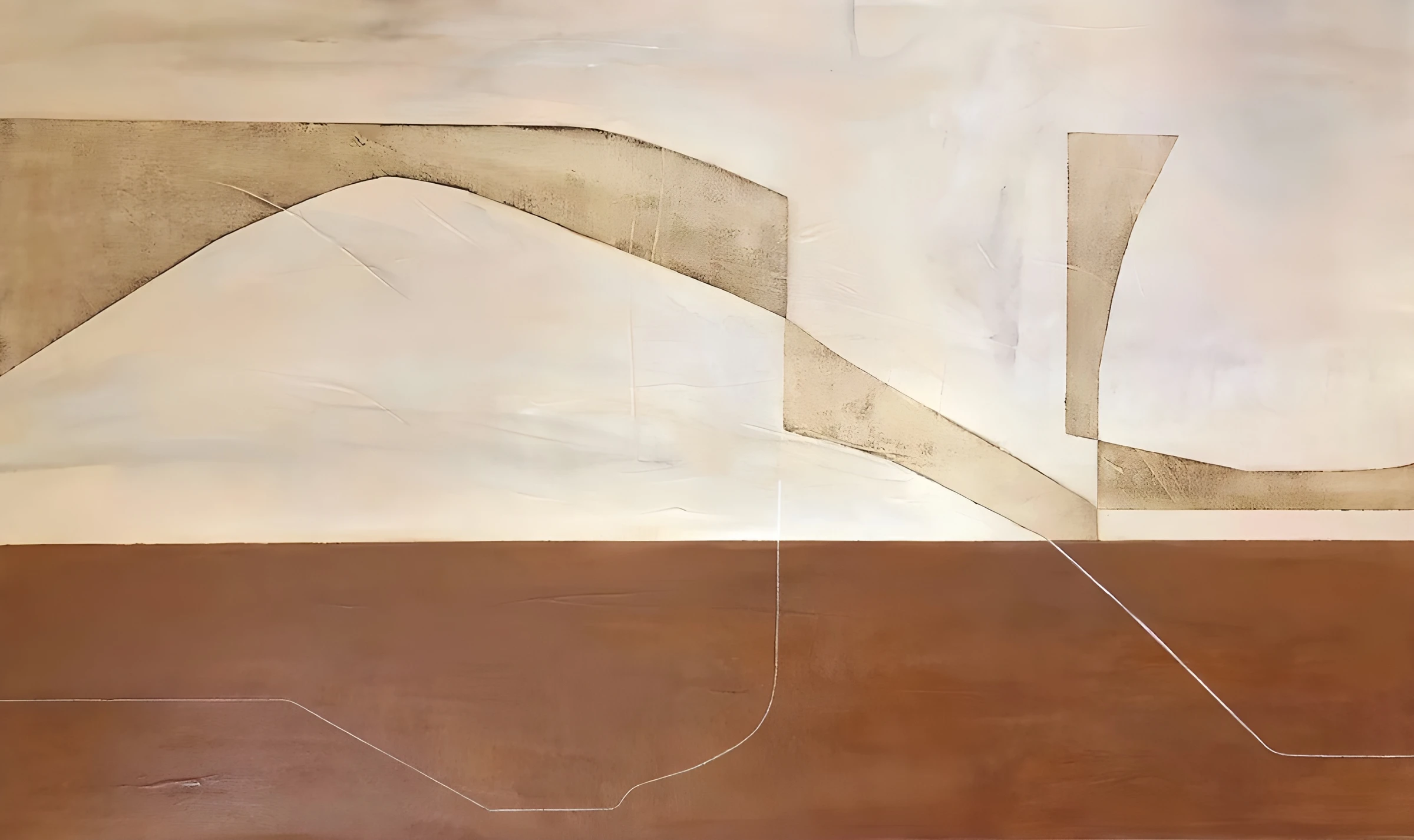 Neutral Arches Above a Brown Band
