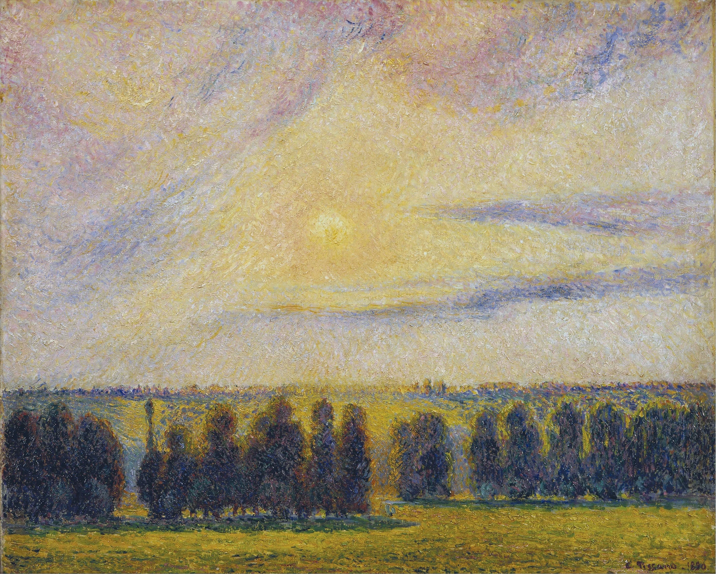 Sunset at Eragny, 1890