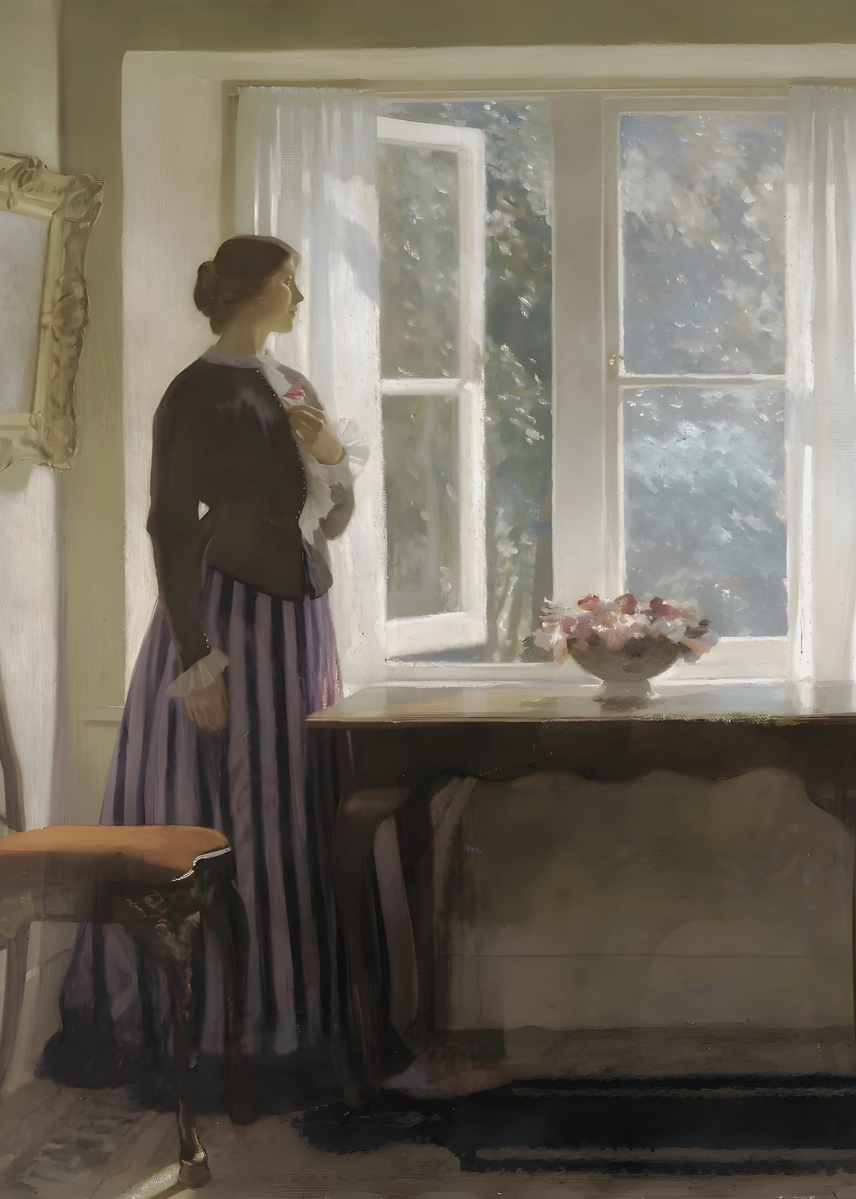 Woman Beside an Open Window